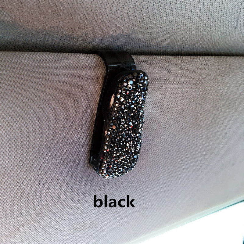 Car Accessories - Ceramic Rhinestone Car Sun Visor Glasses Clip MIS0526