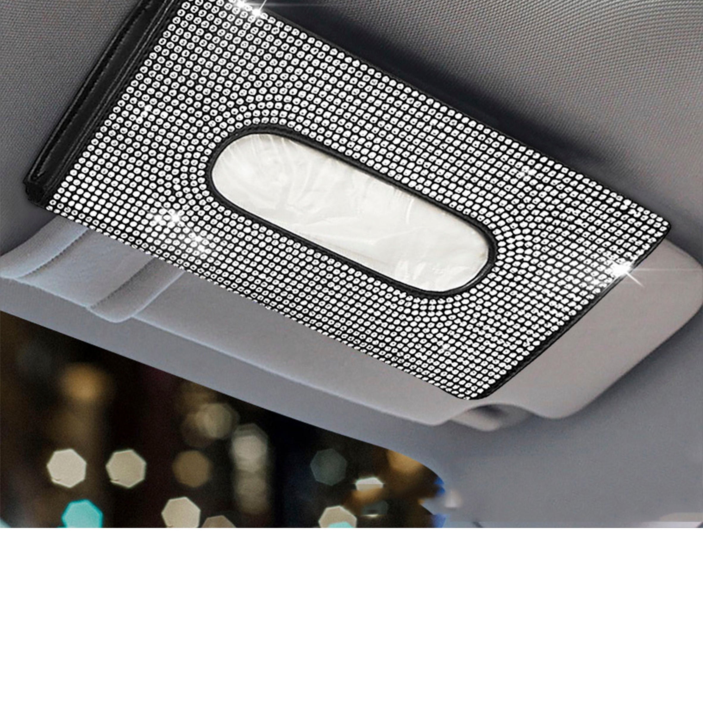 Car Accessories - Rhinestone Sun Visor Tissue Cover MIS0614