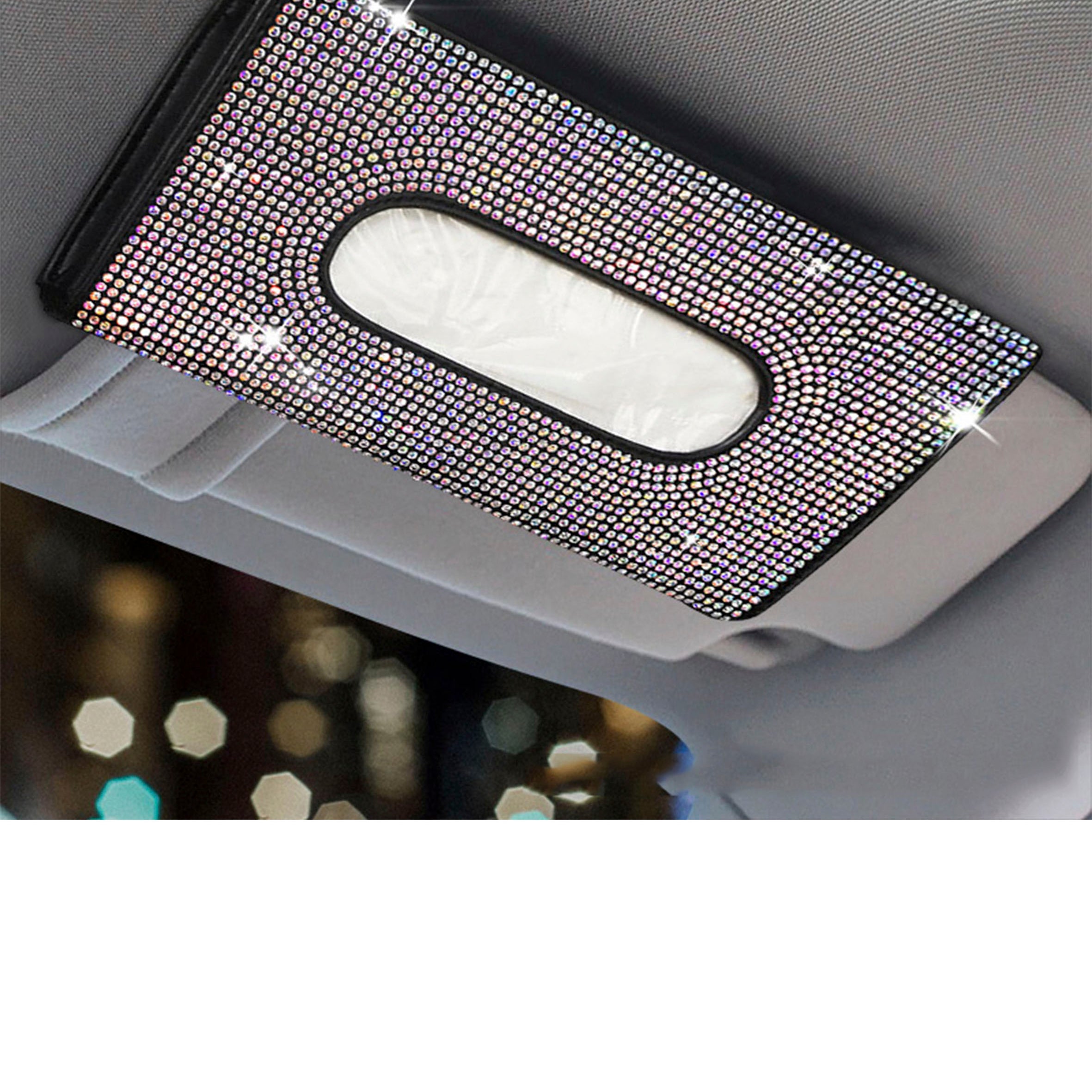 Car Accessories - Rhinestone Sun Visor Tissue Cover MIS0614