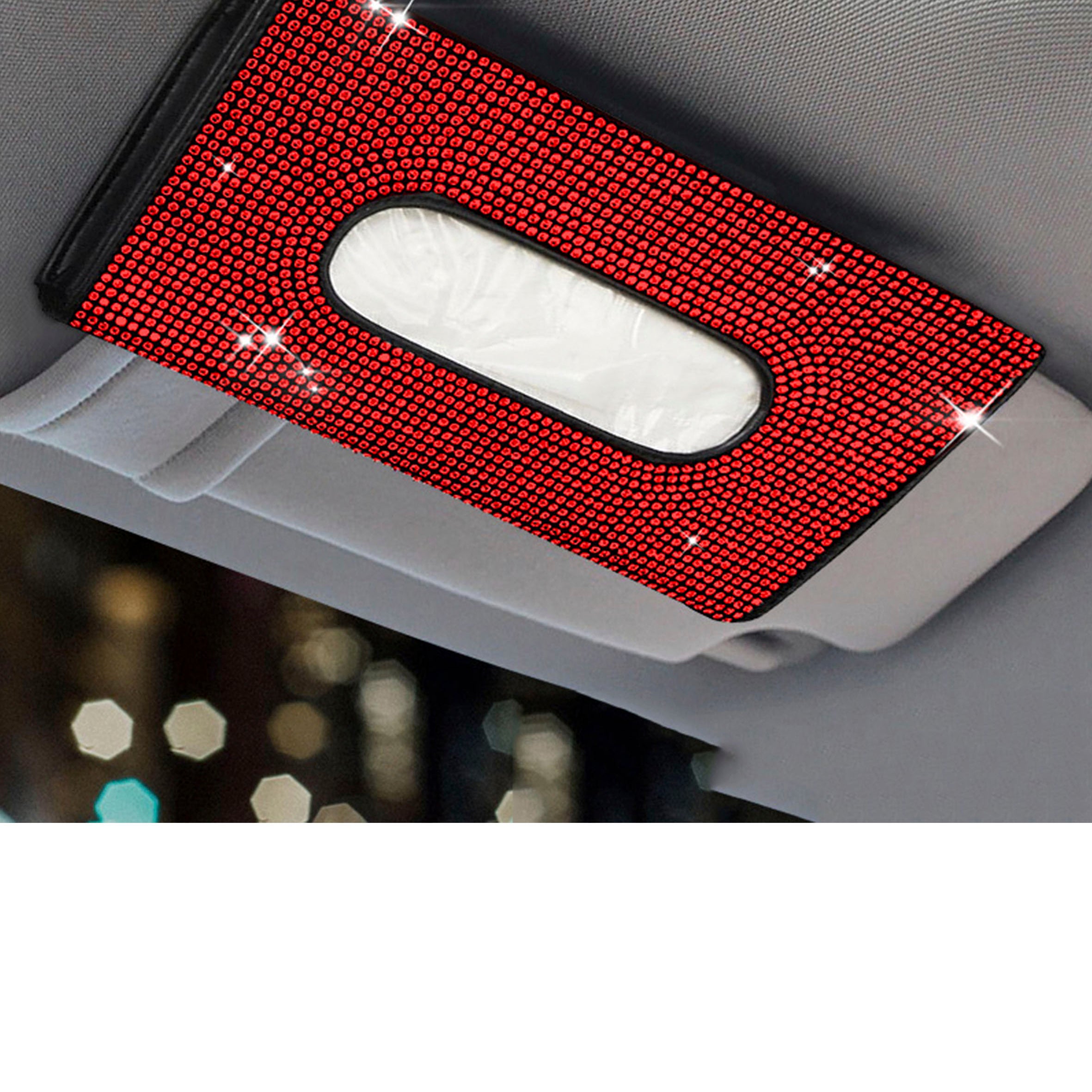 Car Accessories - Rhinestone Sun Visor Tissue Cover MIS0614