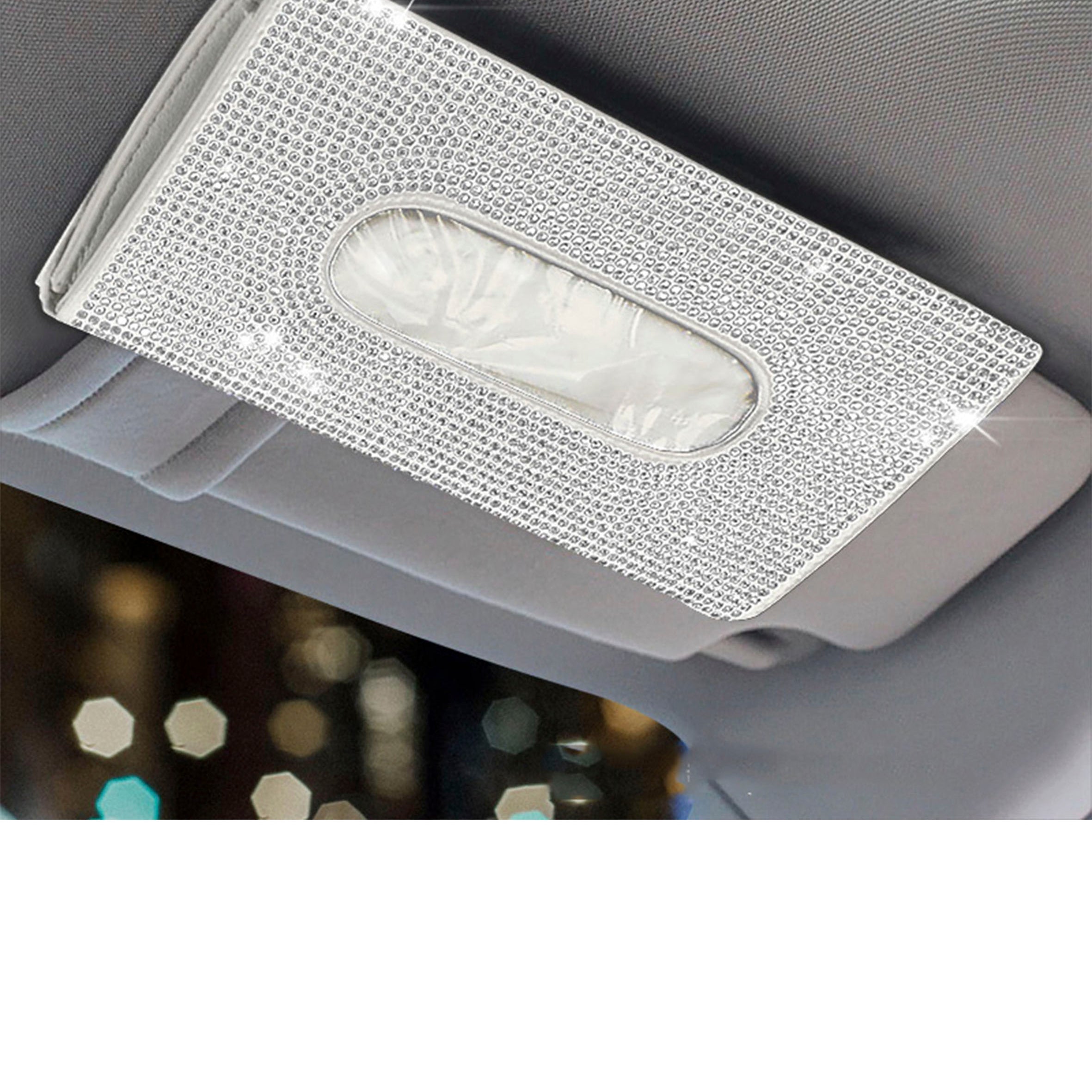Car Accessories - Rhinestone Sun Visor Tissue Cover MIS0614