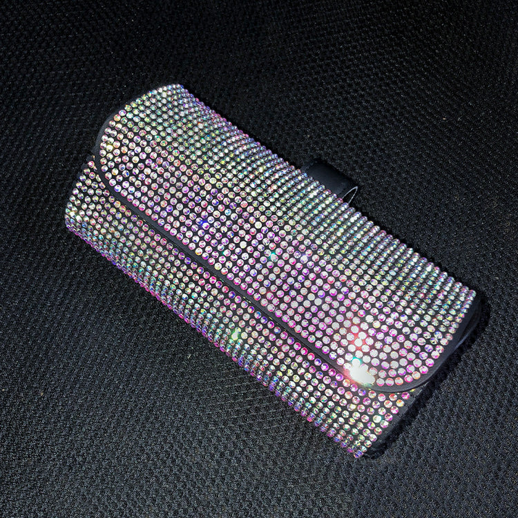 Car Accessories - Rhinestone Car Sun Visor Glasses Storage MIS0669