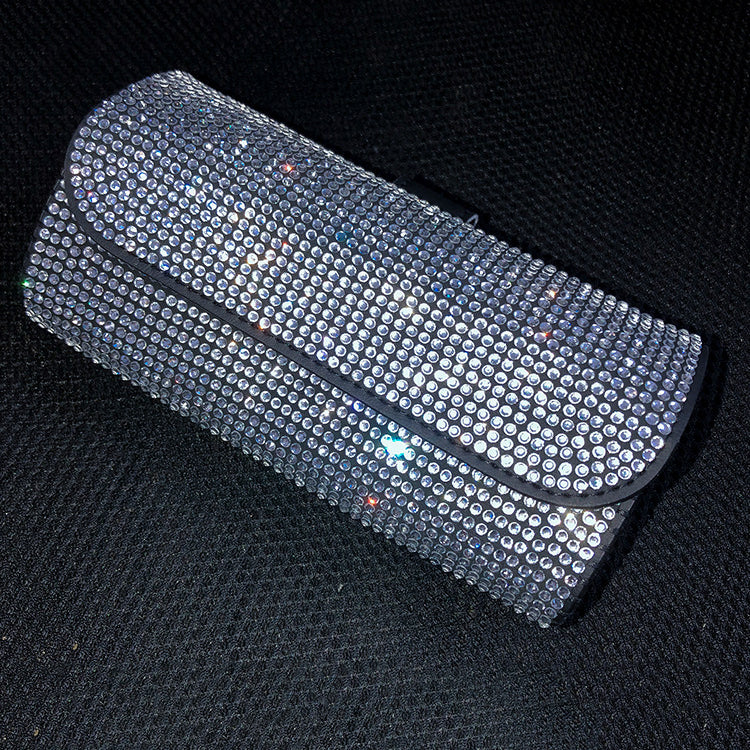 Car Accessories - Rhinestone Car Sun Visor Glasses Storage MIS0669