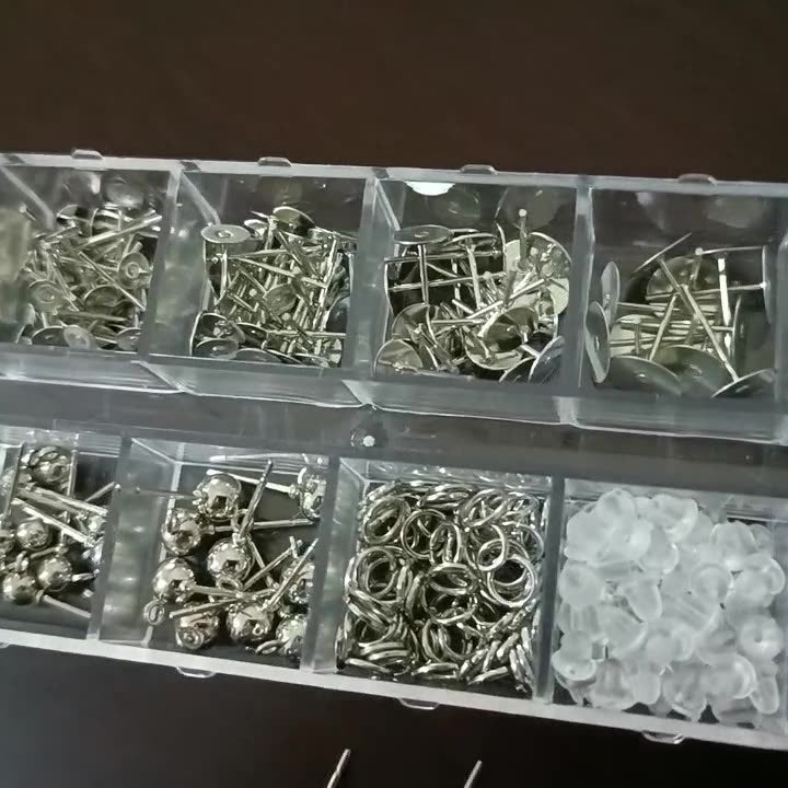 Juego de herramientas para hacer pendientes con botón, accesorios y accesorios para bricolaje MIS0730