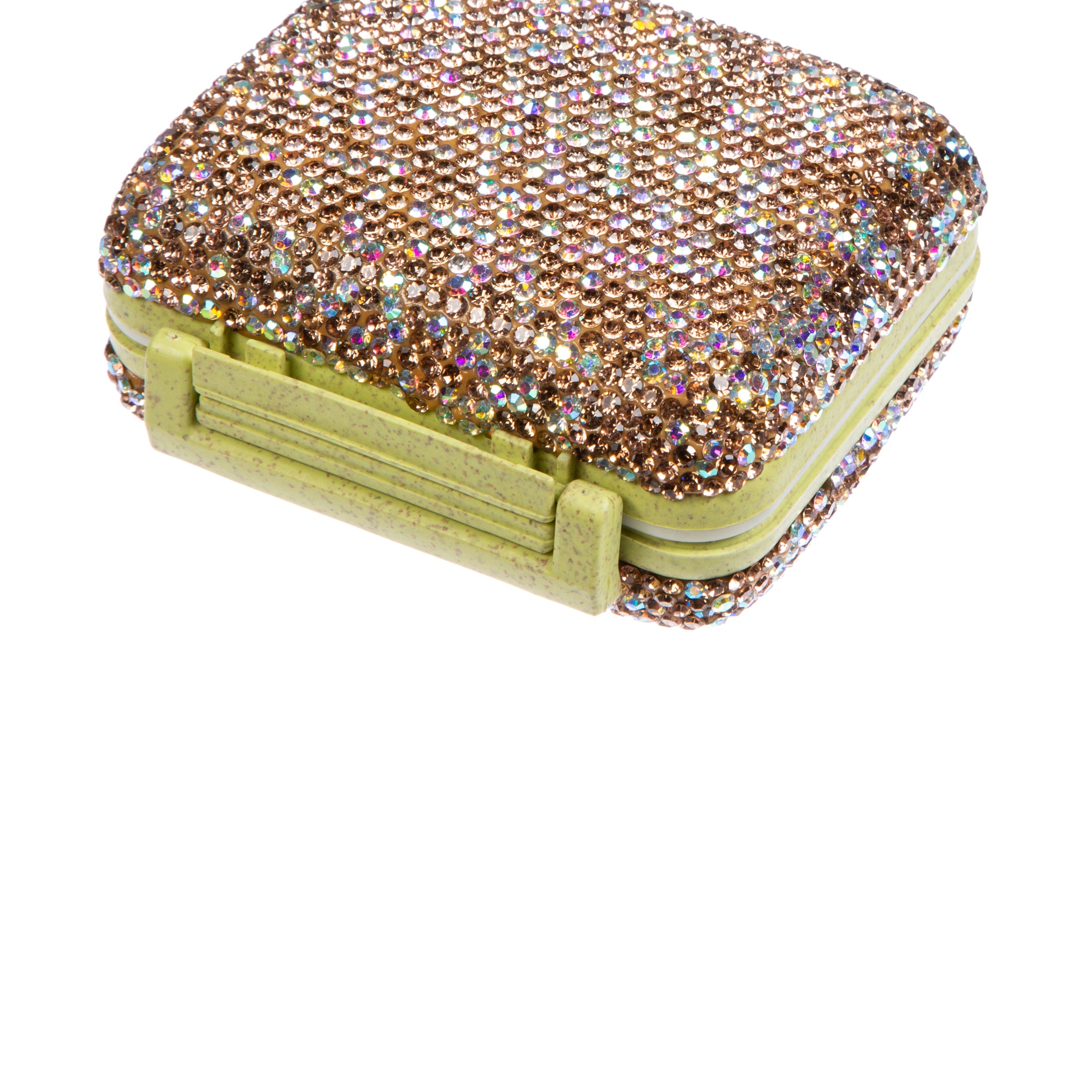 Caja de medicinas hecha a mano con diamantes de imitación MIS1023