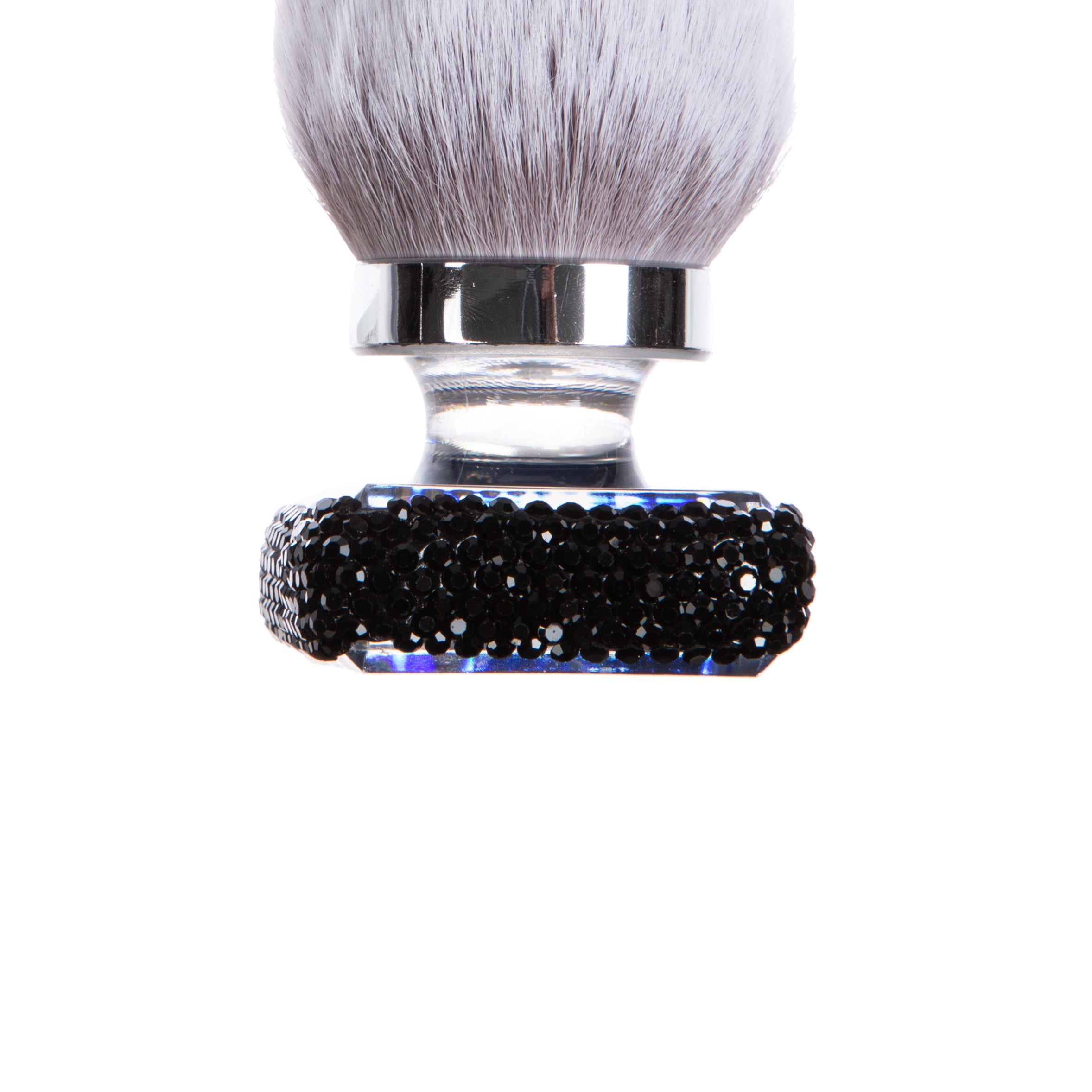 Brocha de maquillaje corta hecha a mano con diamantes de imitación MIS1026