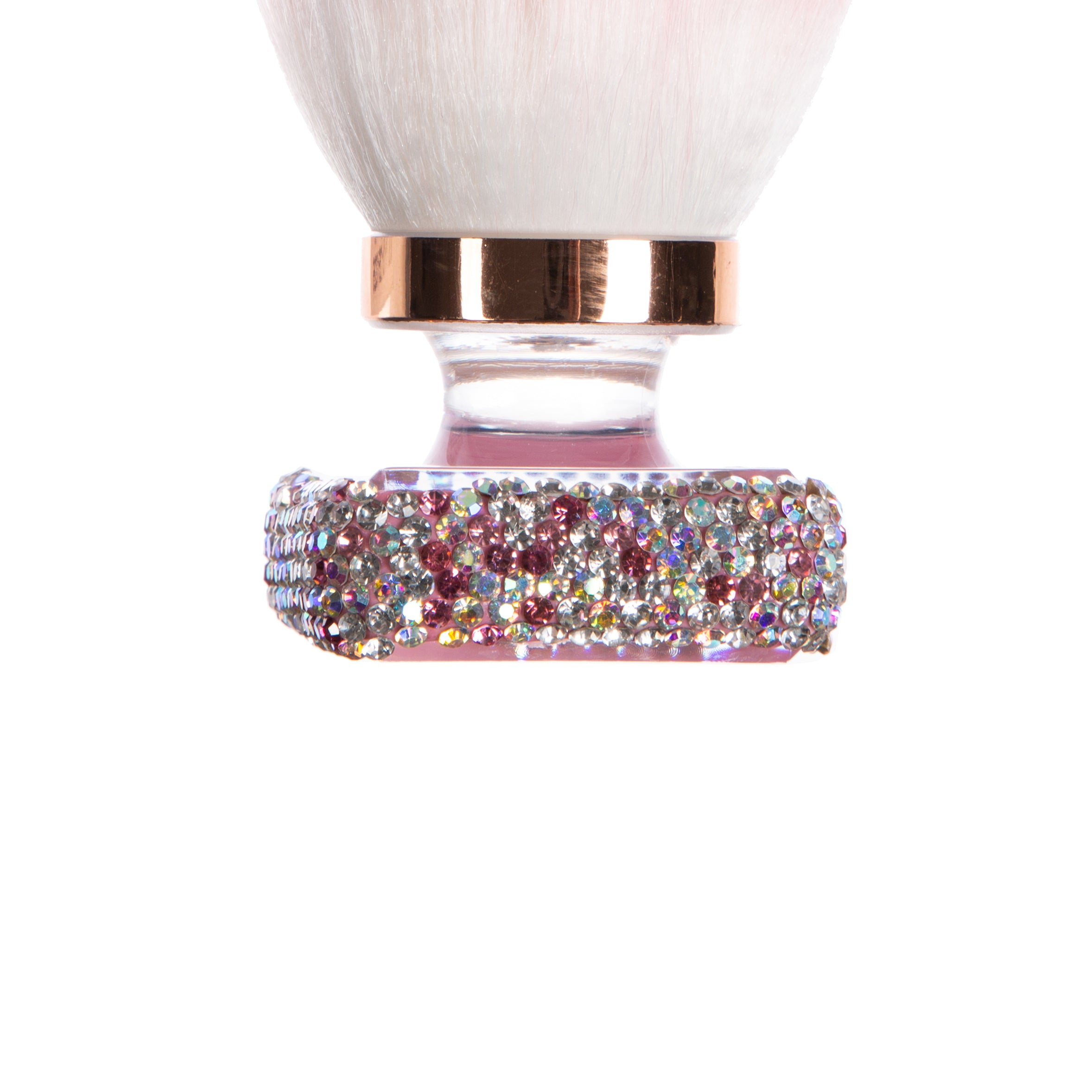 Brocha de maquillaje corta hecha a mano con diamantes de imitación MIS1026