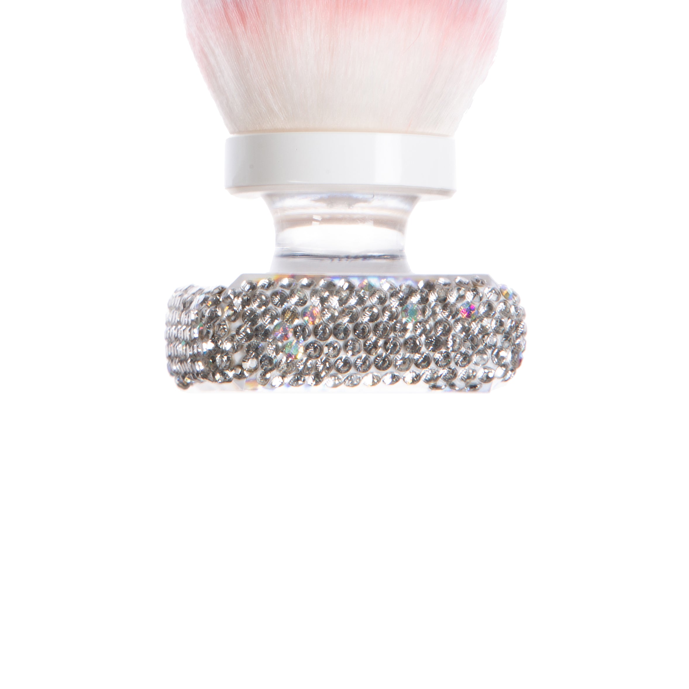 Brocha de maquillaje corta hecha a mano con diamantes de imitación MIS1026