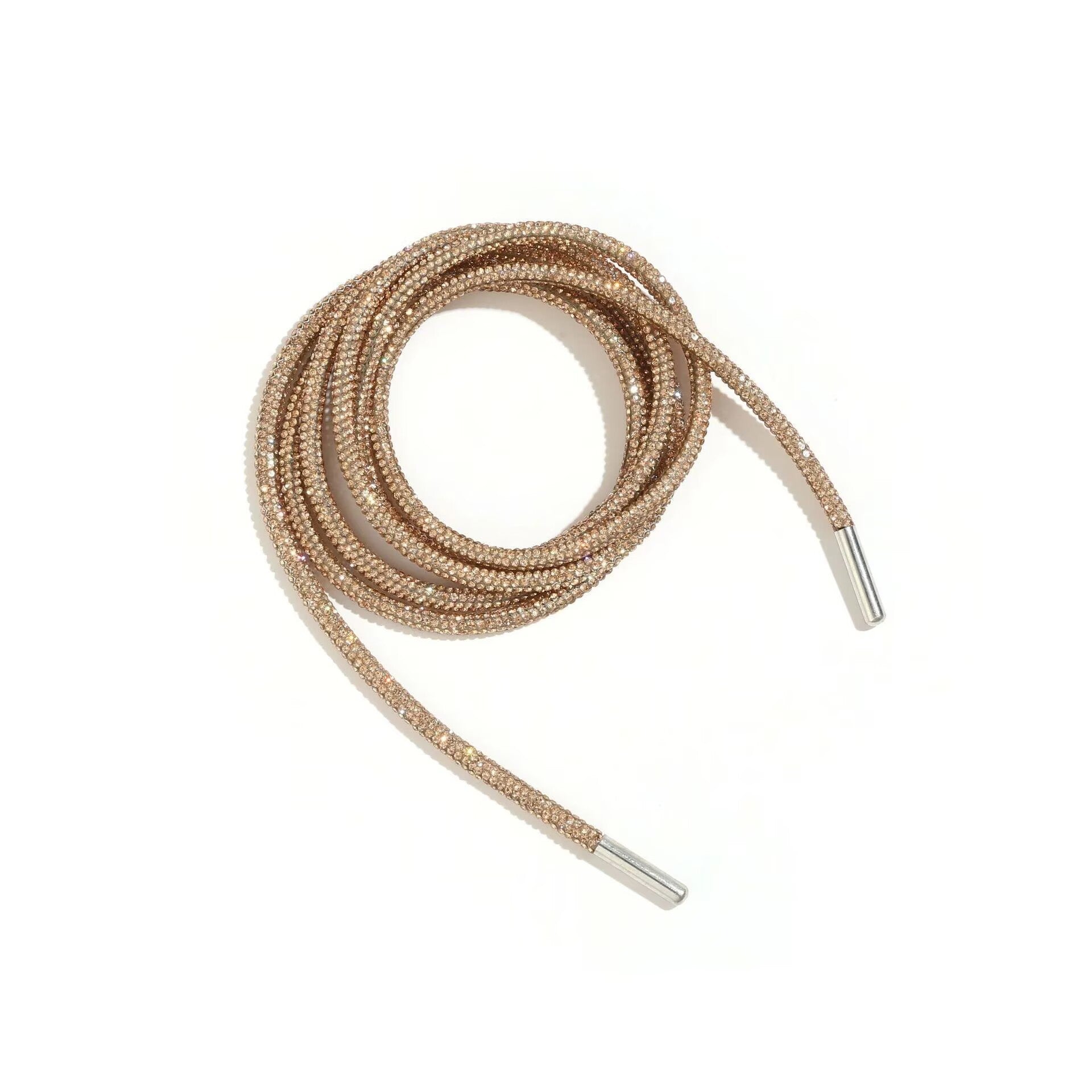 Rhinestone Round Tube Shoelace 140CM MIS1053