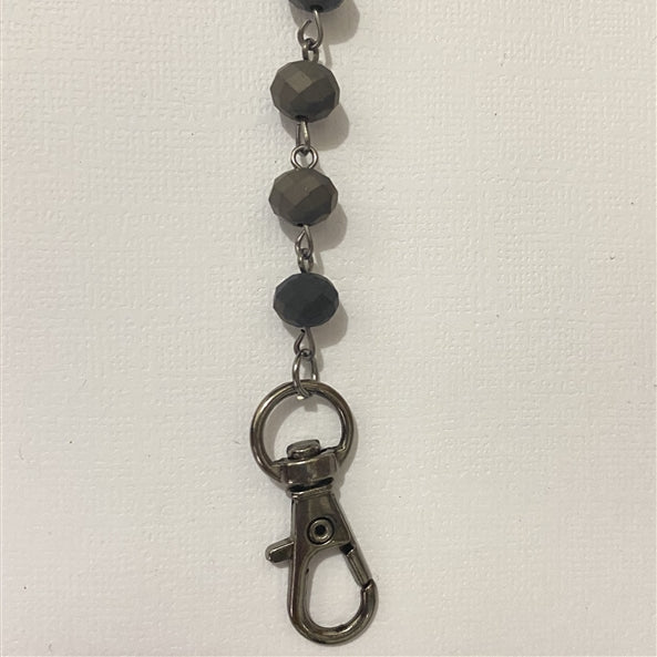 Crystal Beads Metal Chain Mask Holder MN1163-6MM