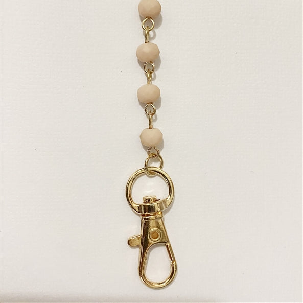 Crystal Beads Metal Chain Mask Holder MN1163-6MM