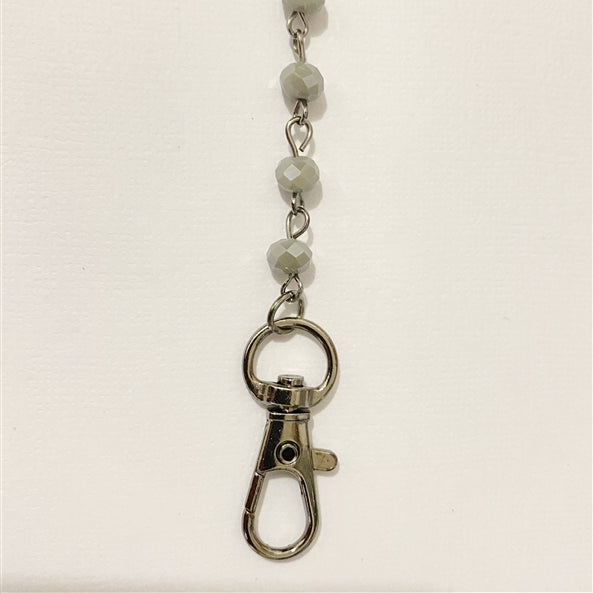 Crystal Beads Metal Chain Mask Holder MN1163-6MM