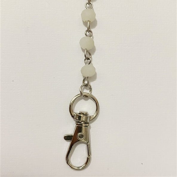 Crystal Beads Metal Chain Mask Holder MN1163-6MM