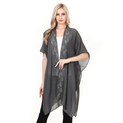 Dimond Boarded Studs Poncho MSF1079-6