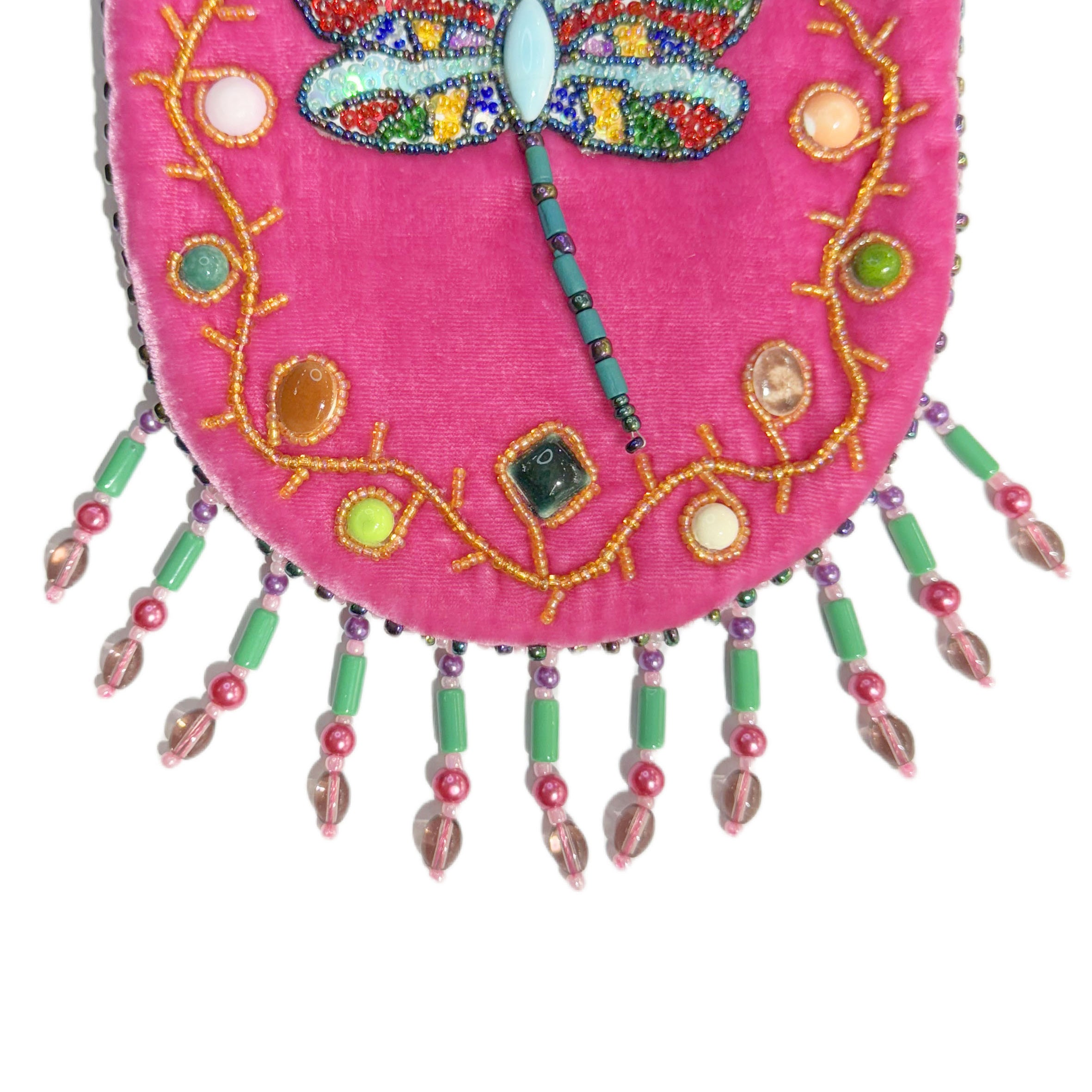 Dragonfly Pattern Velvet Crossbody MUG-Dragonfly