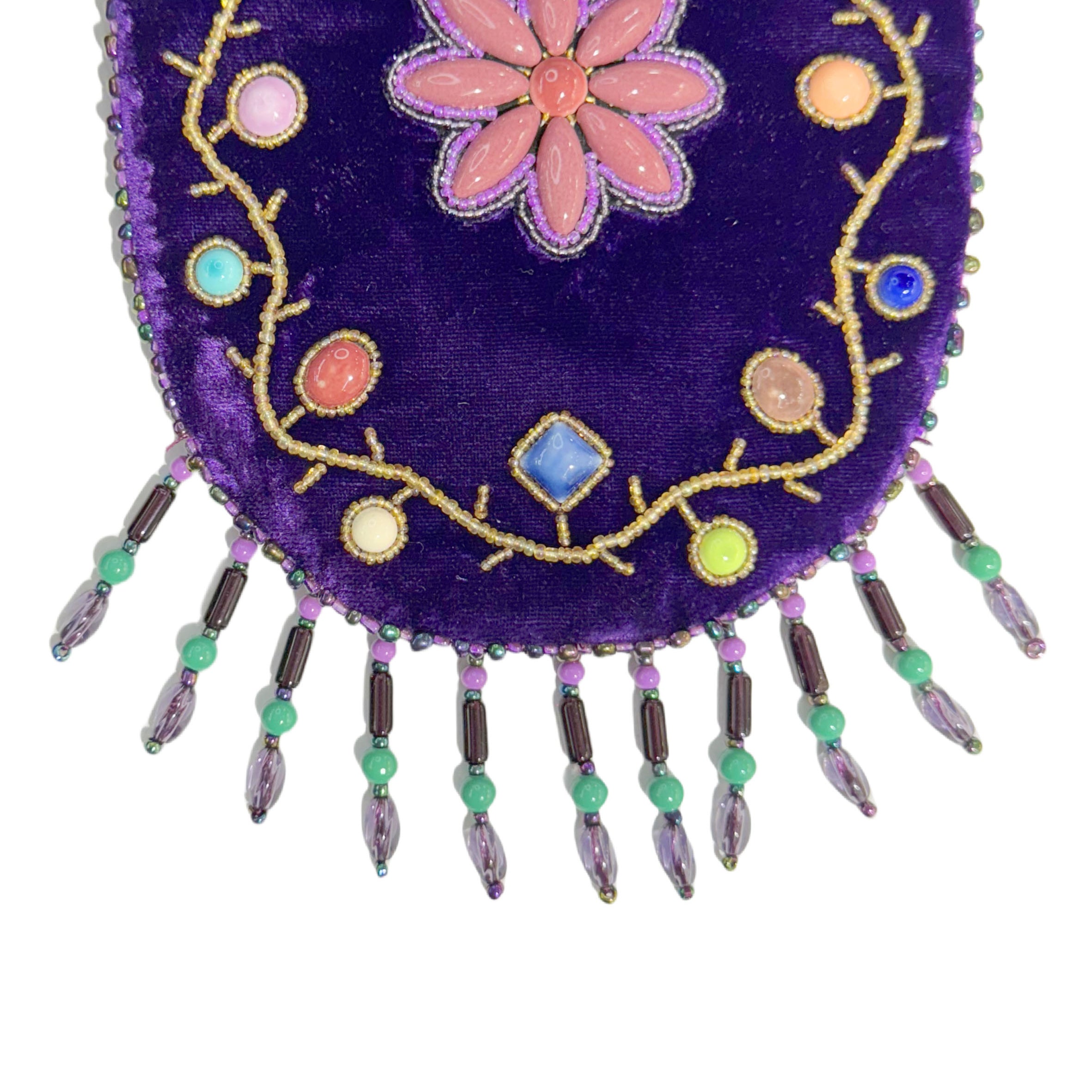 Bolso bandolera de terciopelo con estampado floral MUG-Flower