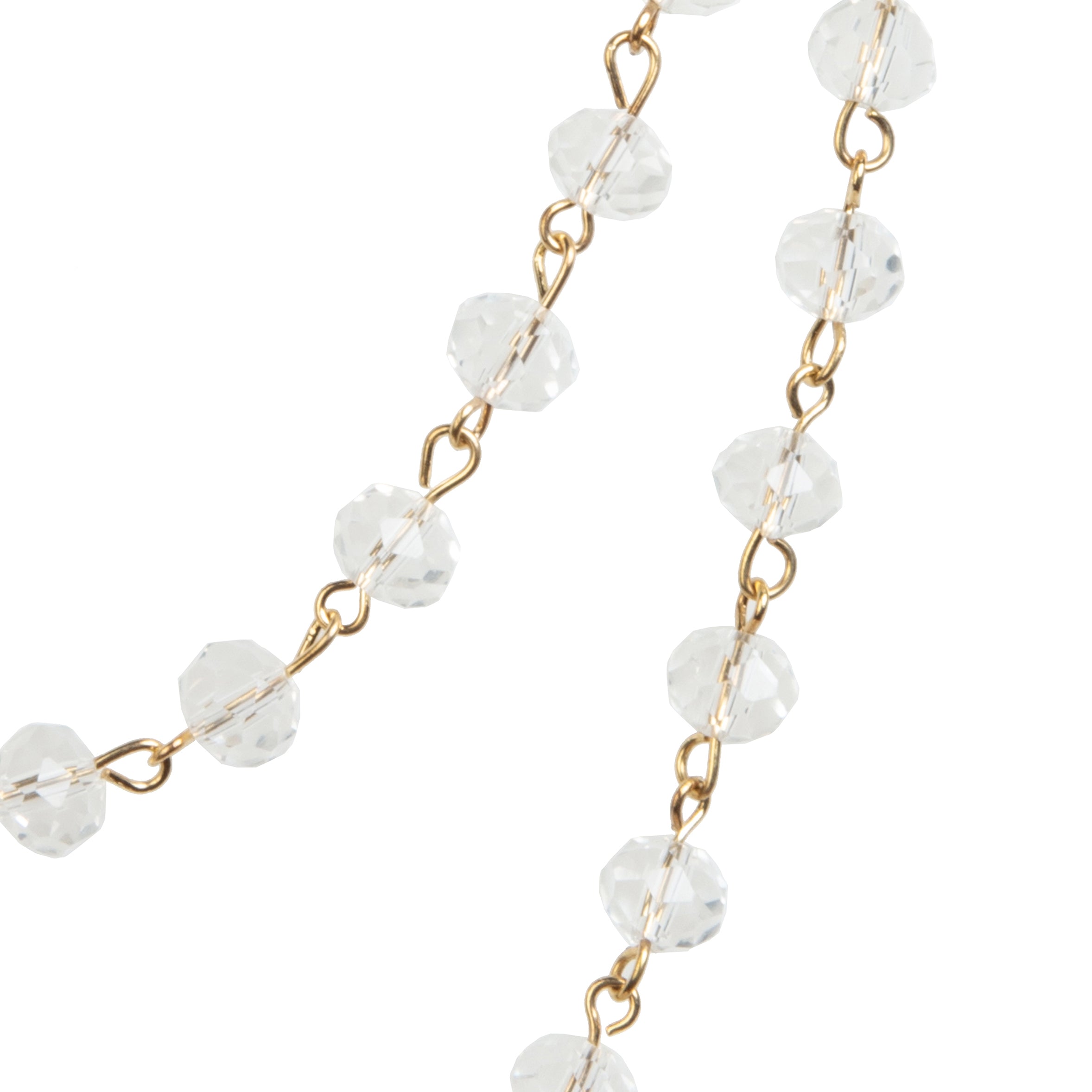 Crystal Beads Chain Necklace N1163-116-GD