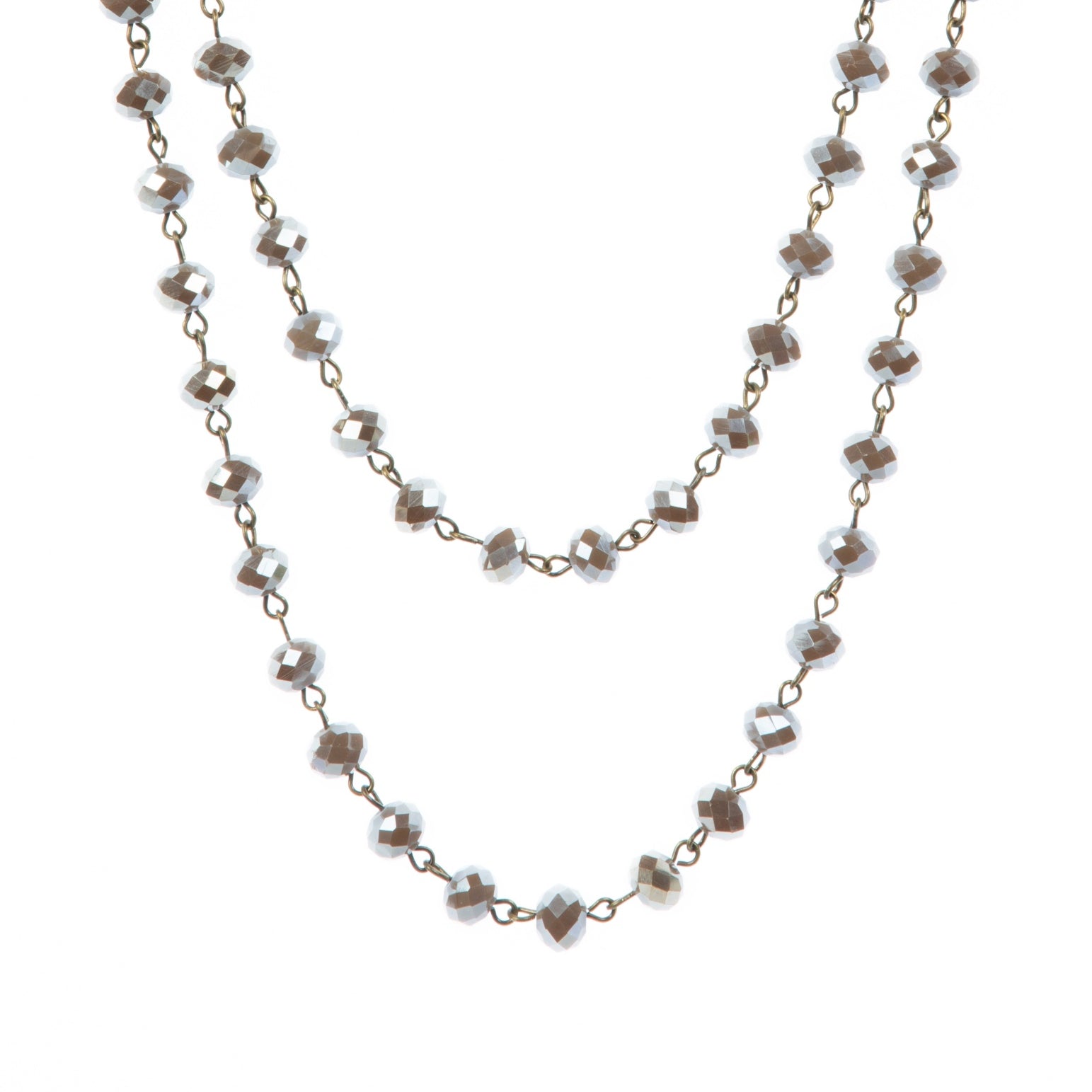 Crystal Beads Chain Necklace N1163-175