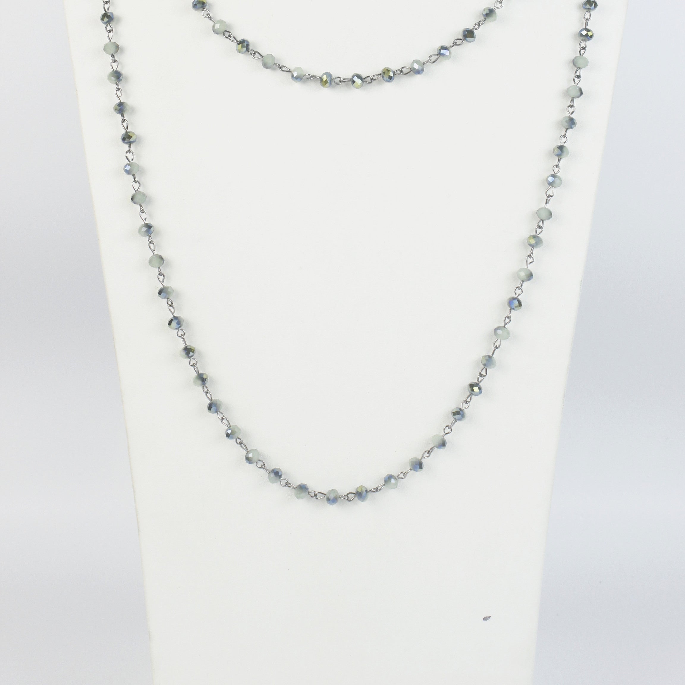 Classic Crystal Long Necklace N1163-8 Clear