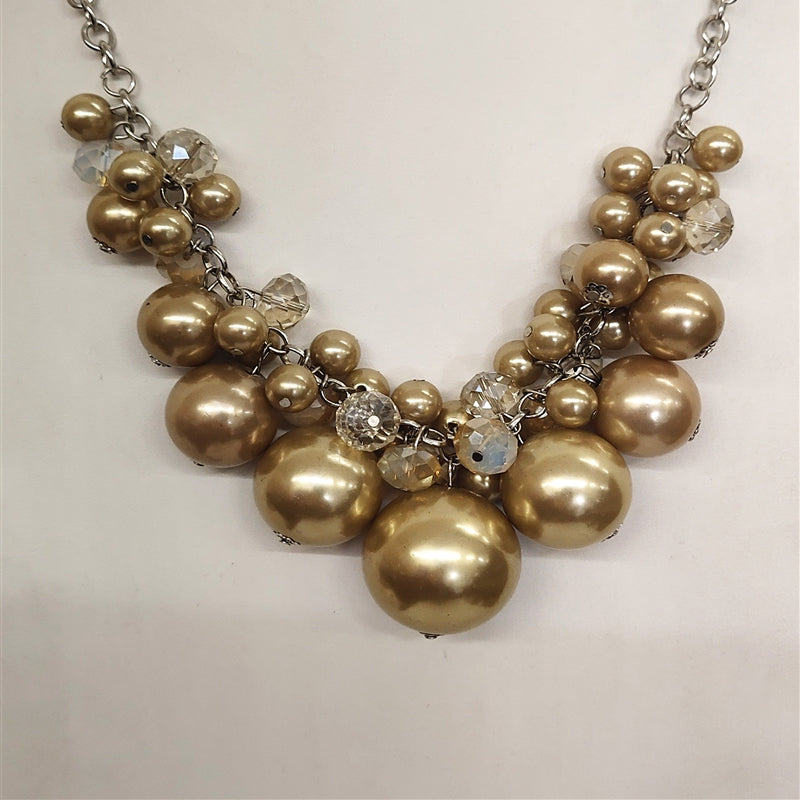 Collares de perlas de cristal ajustables N1550