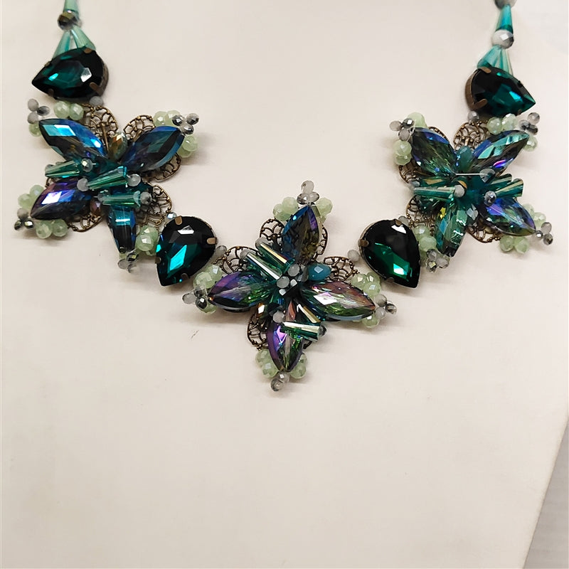 Collares de flores de cristal N1849
