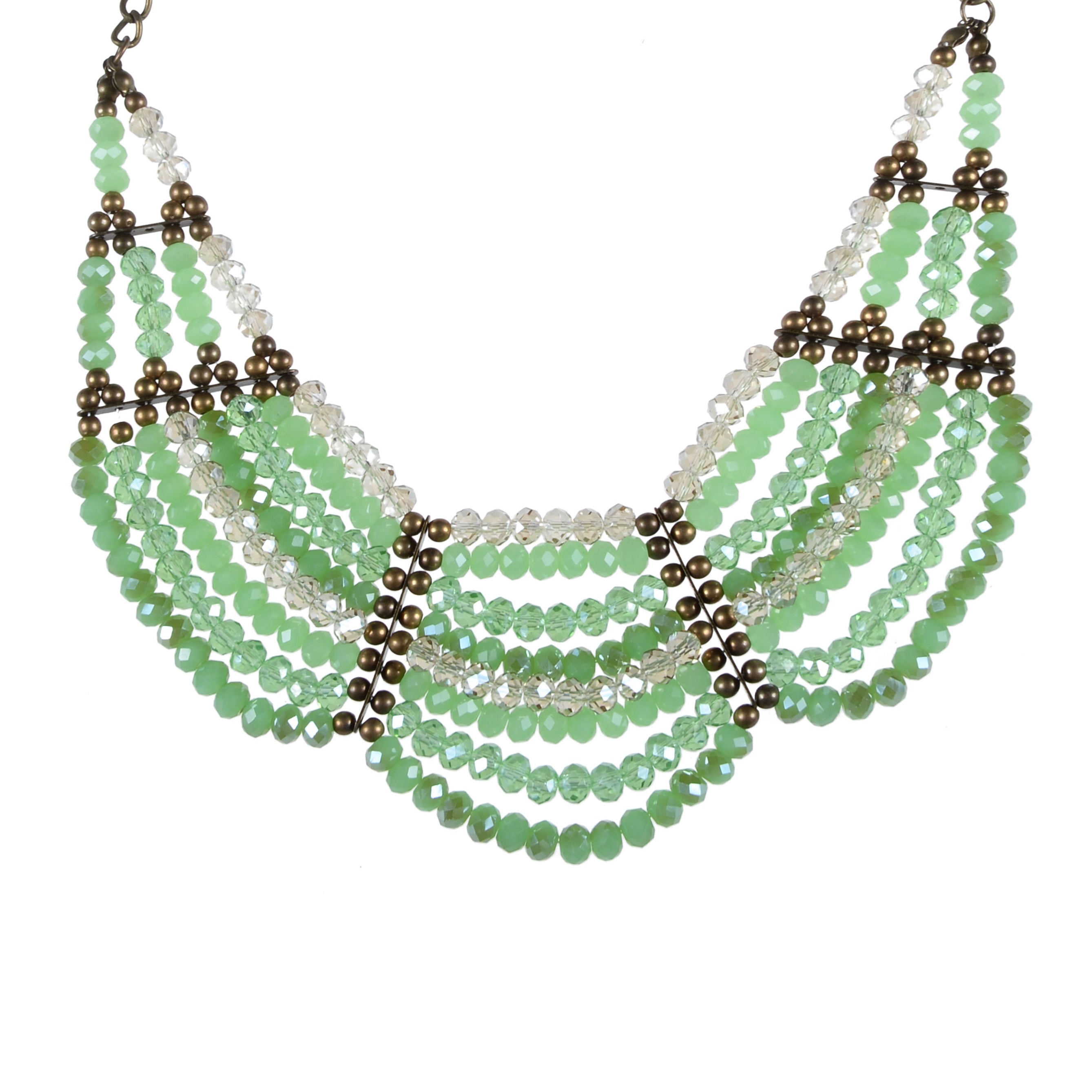 Collares de cristal multicapa N2166