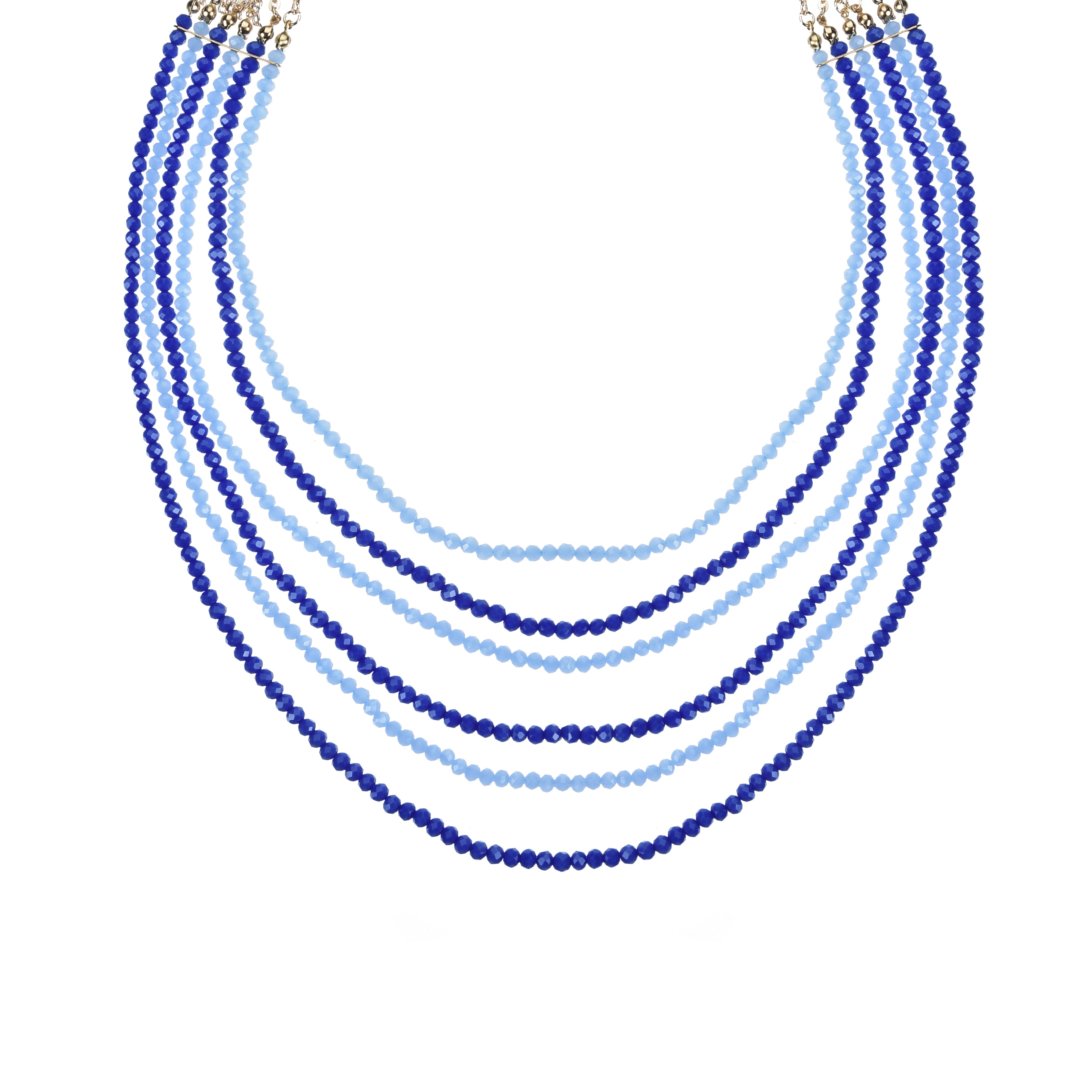 Collares de cristal multicapa de moda N2488