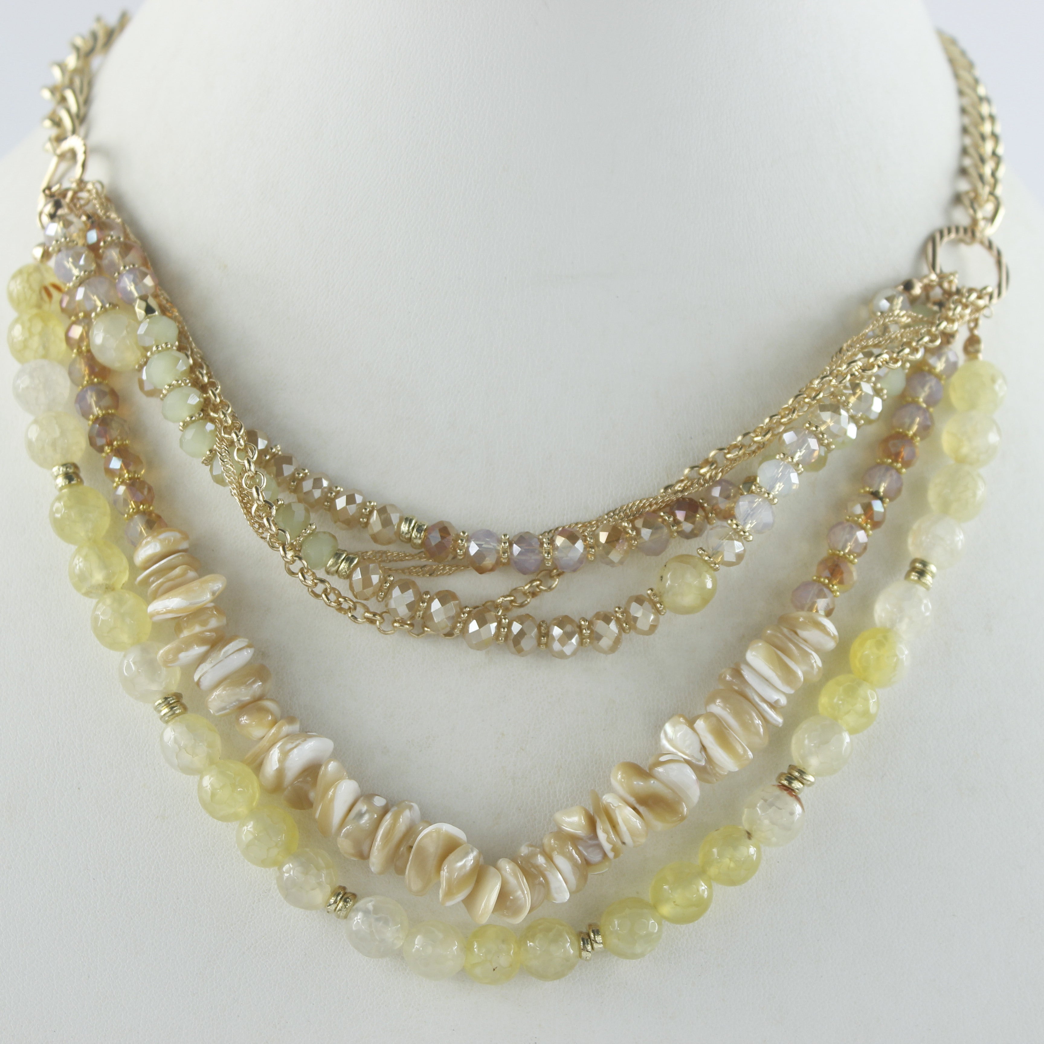 Collares de cristal multicapa N2493
