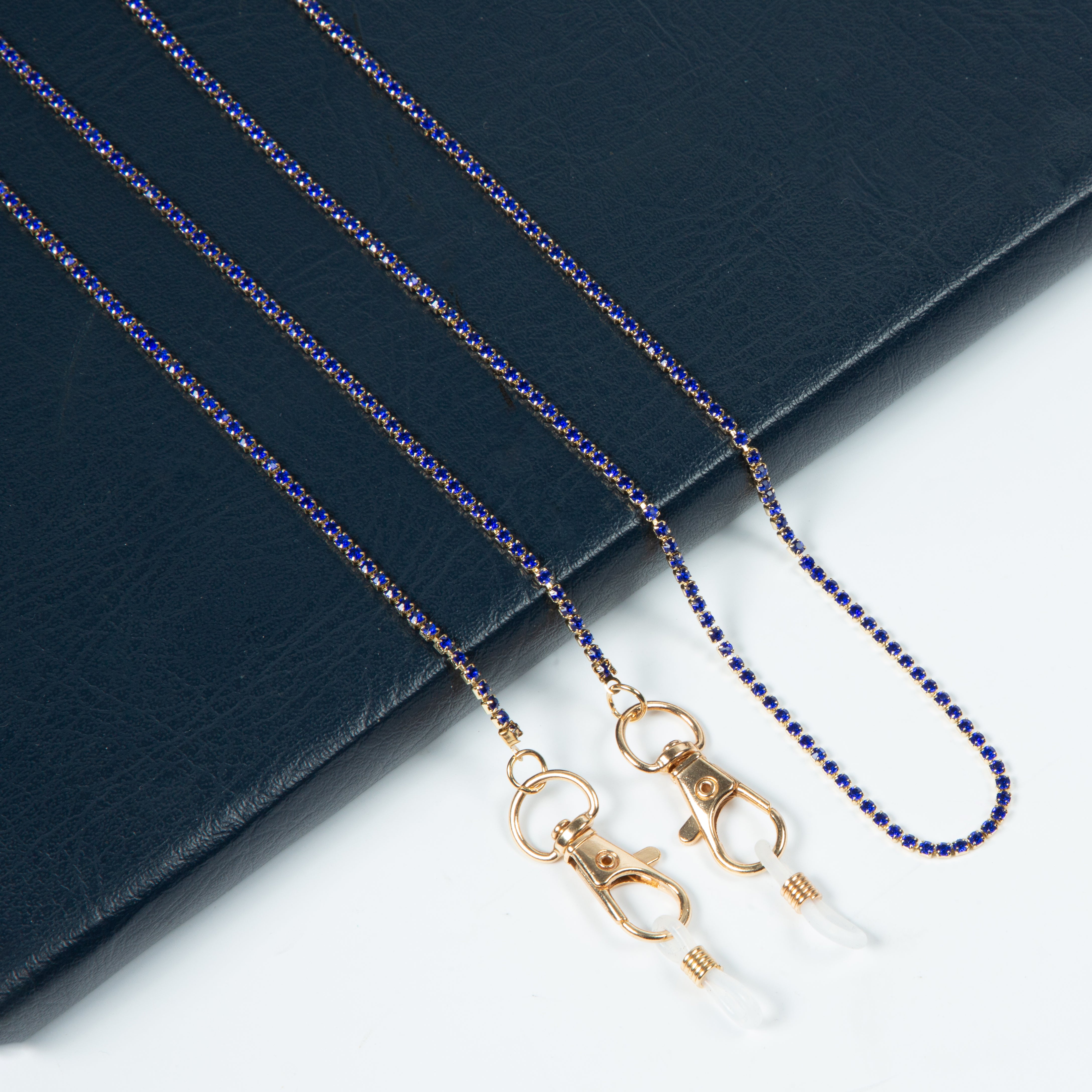 Cadenas de diamantes de imitación, collares para anteojos