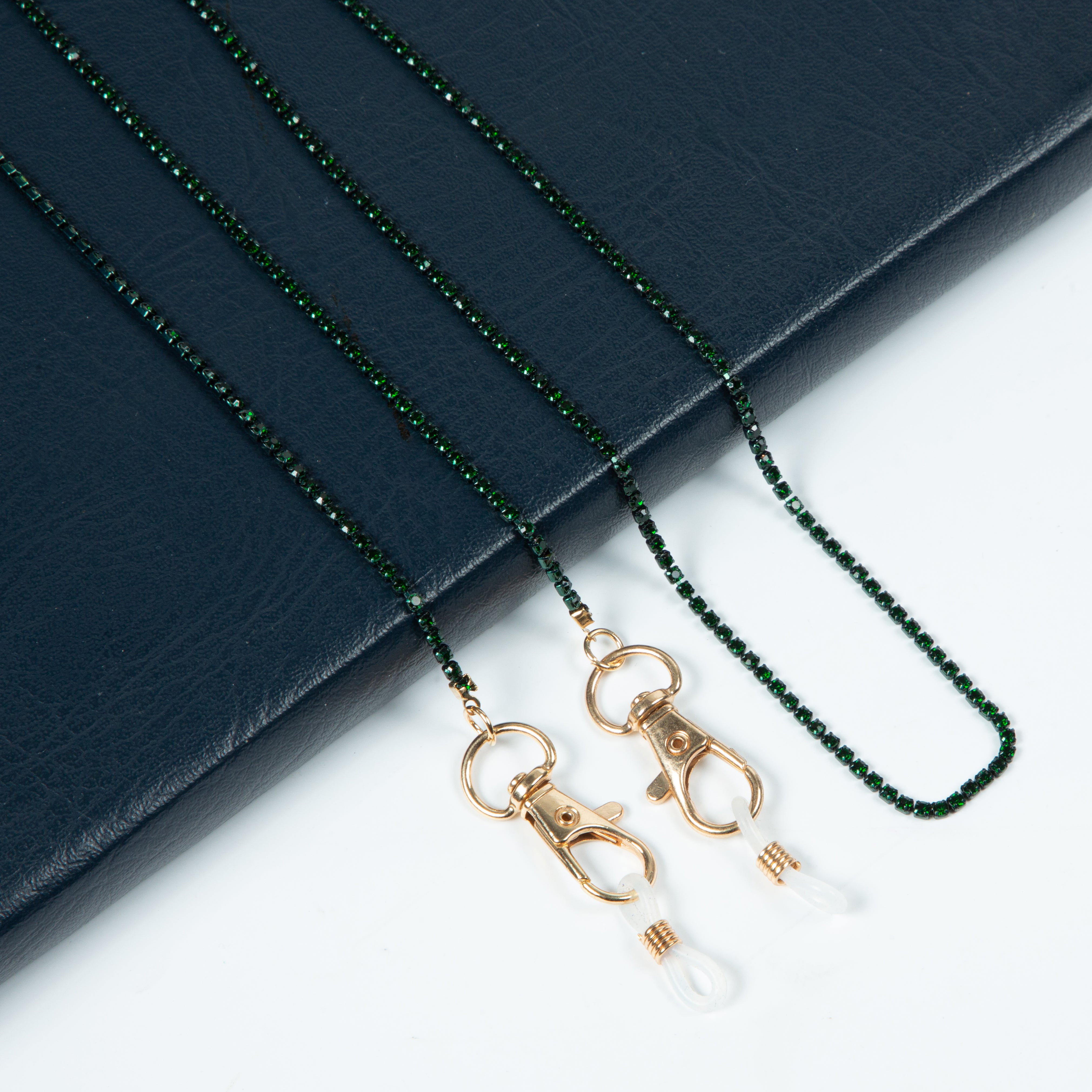 Cadenas de diamantes de imitación, collares para anteojos