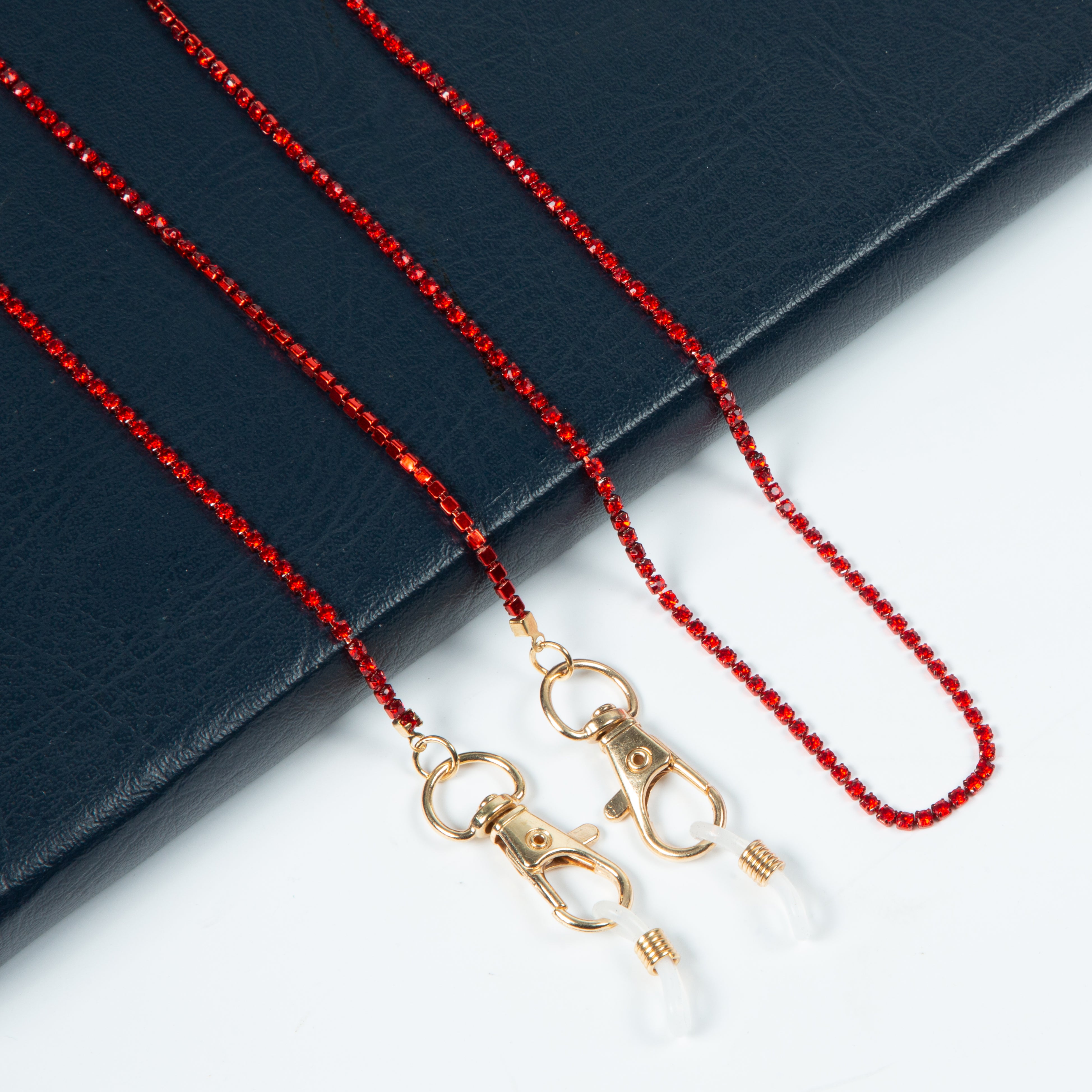 Cadenas de diamantes de imitación, collares para anteojos