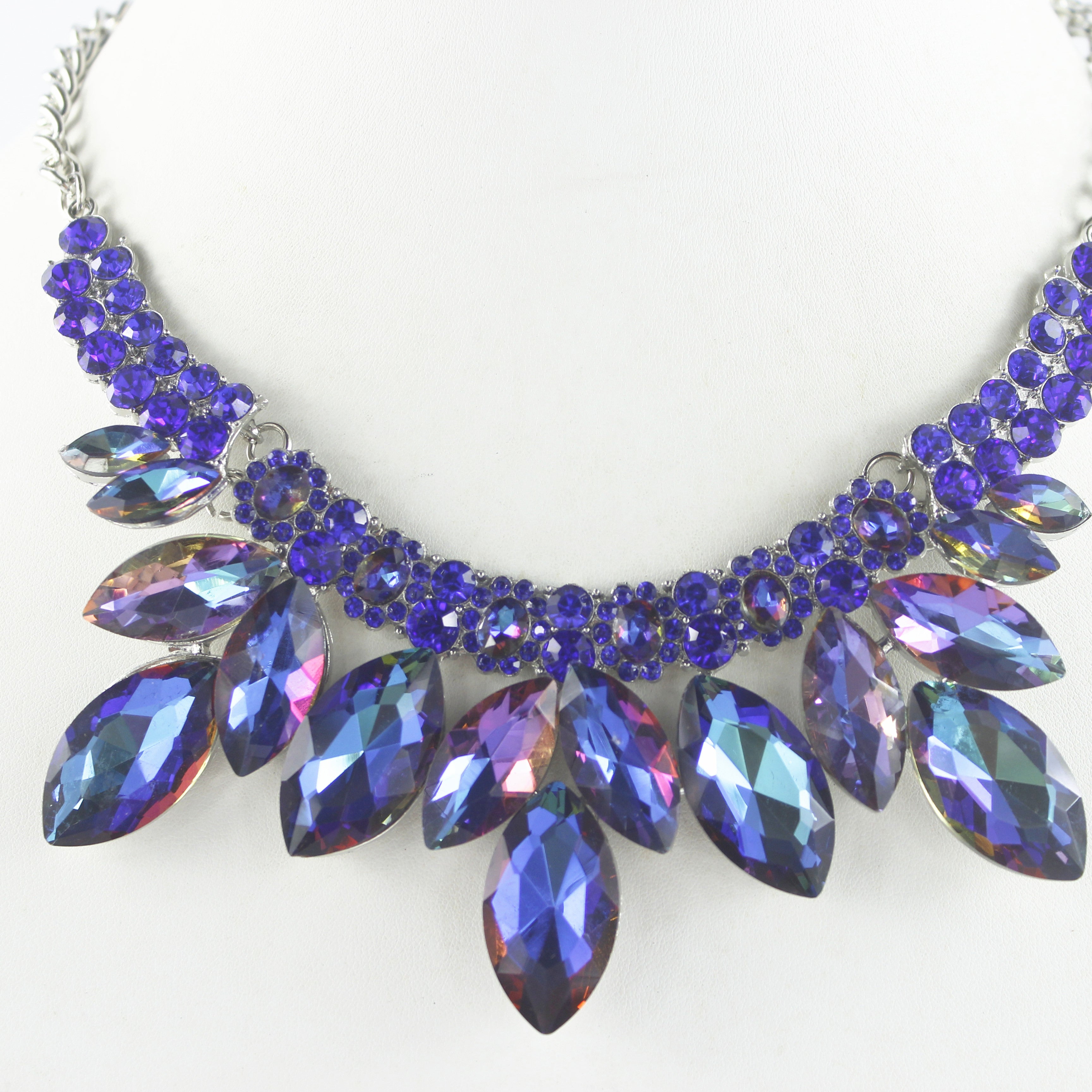 Collares de cristal con flores N2546