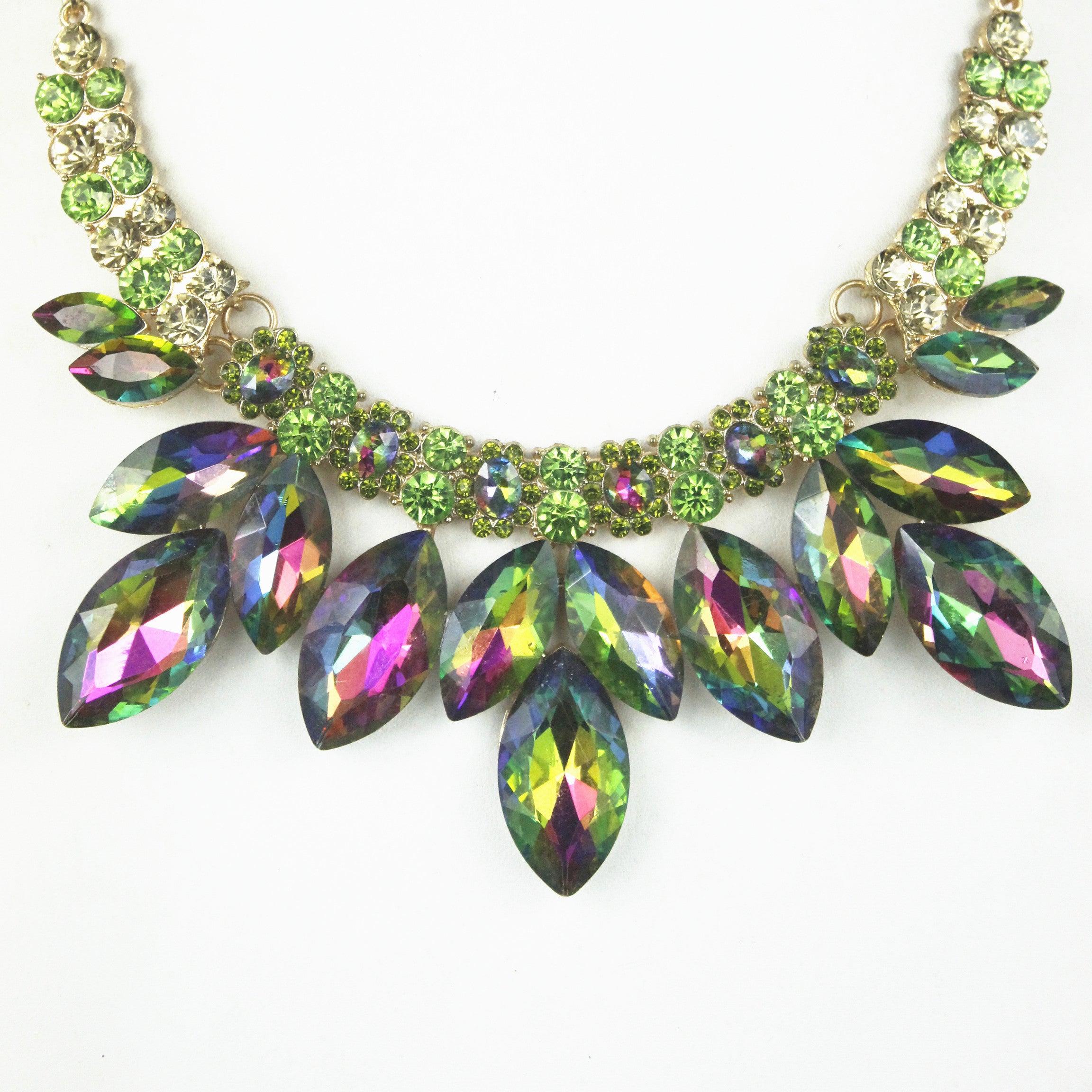 Collares de cristal con flores N2546