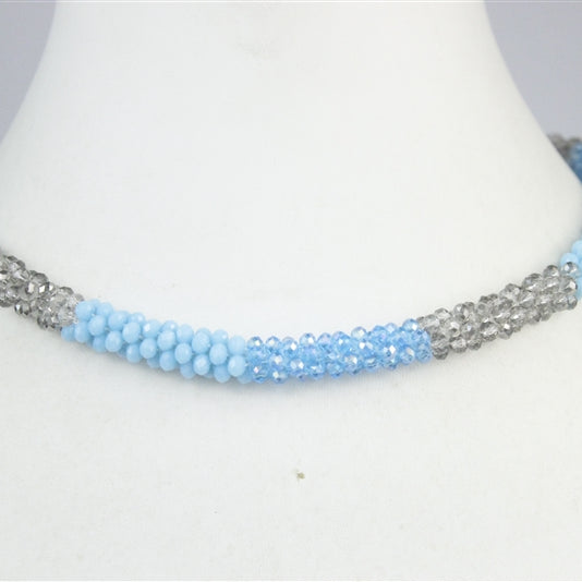 Collar corto de cristal colorido de moda N2666