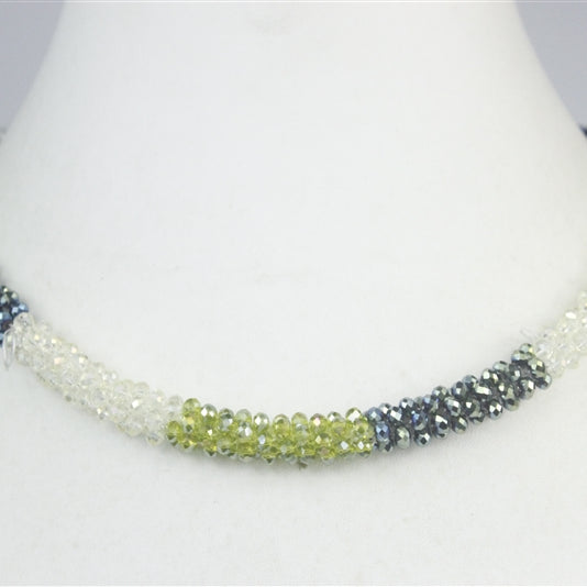 Collar corto de cristal colorido de moda N2666