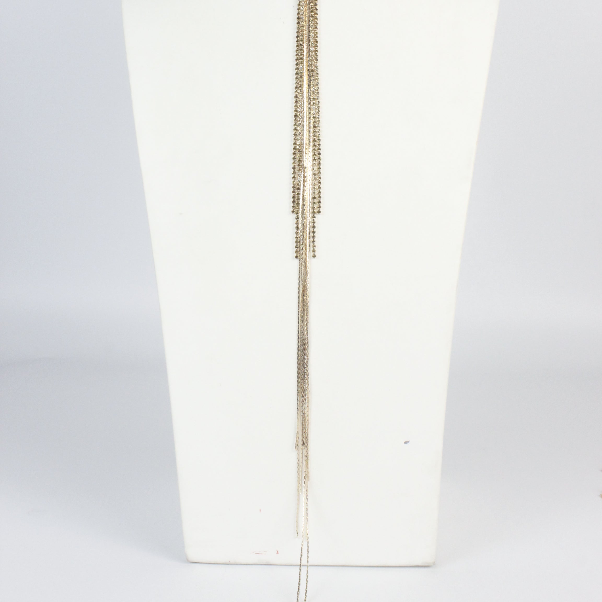 Collar largo con borlas de diamantes de imitación N2706