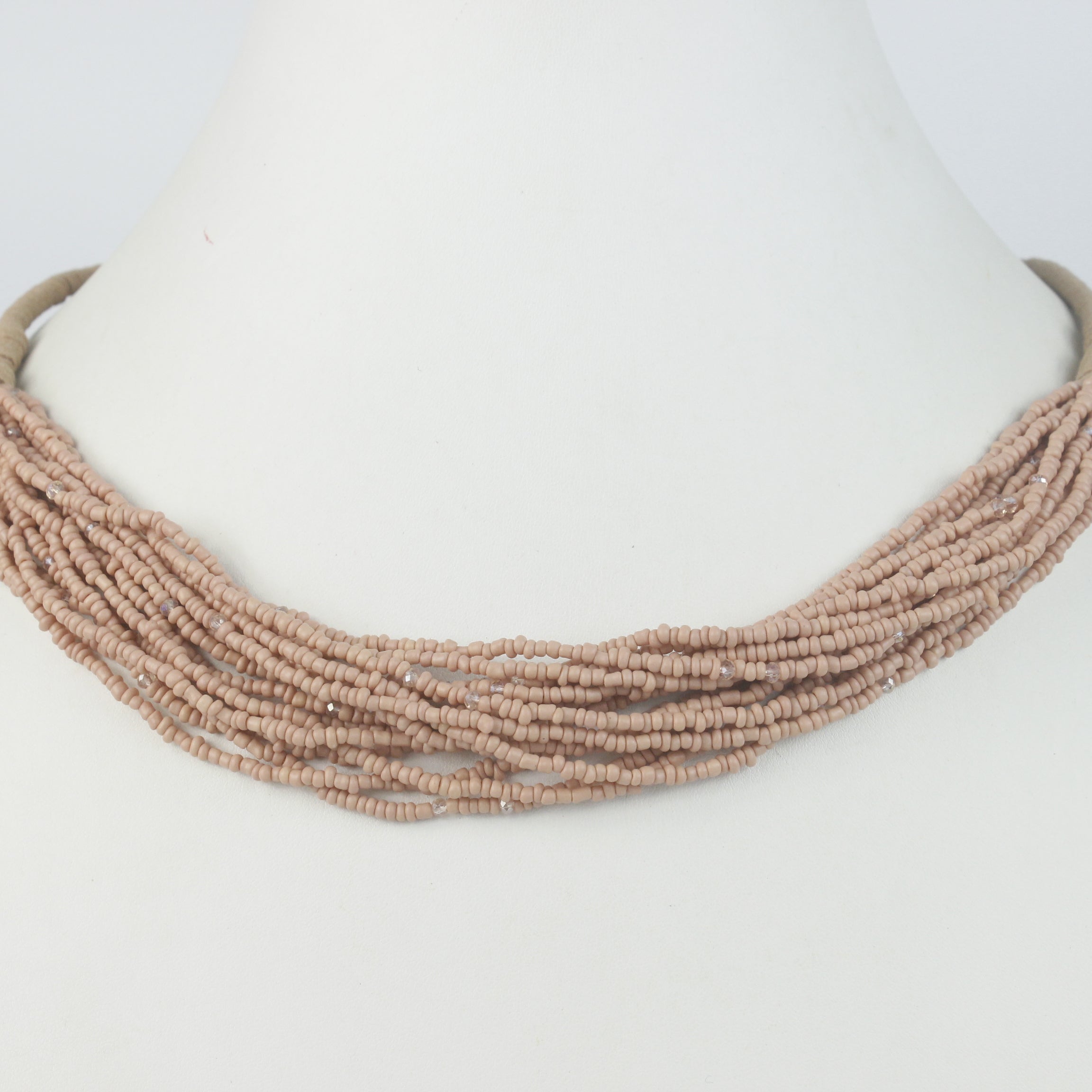 Collares de cuentas de cristal multicapa N2743