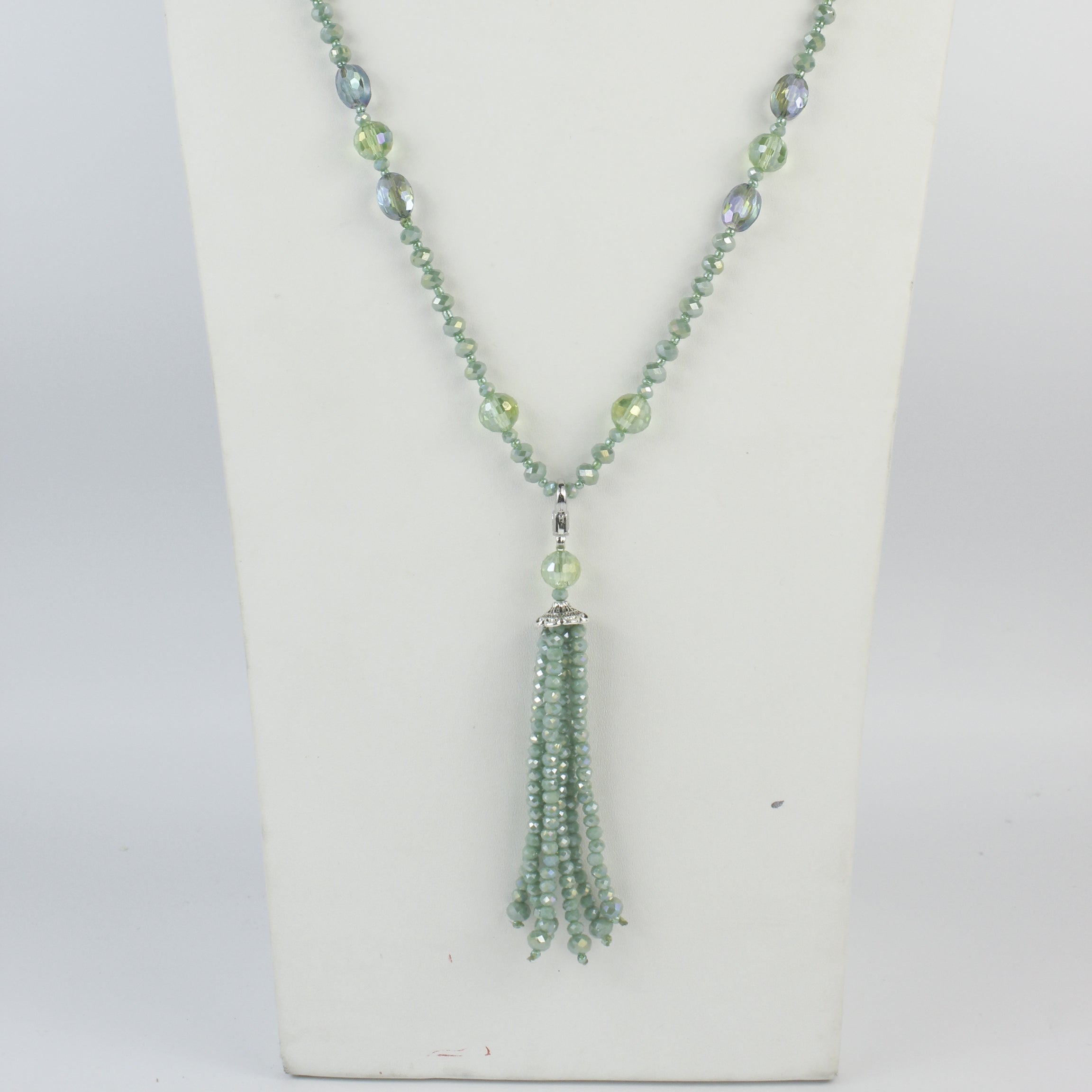 Collares largos con borlas de cristal N2830