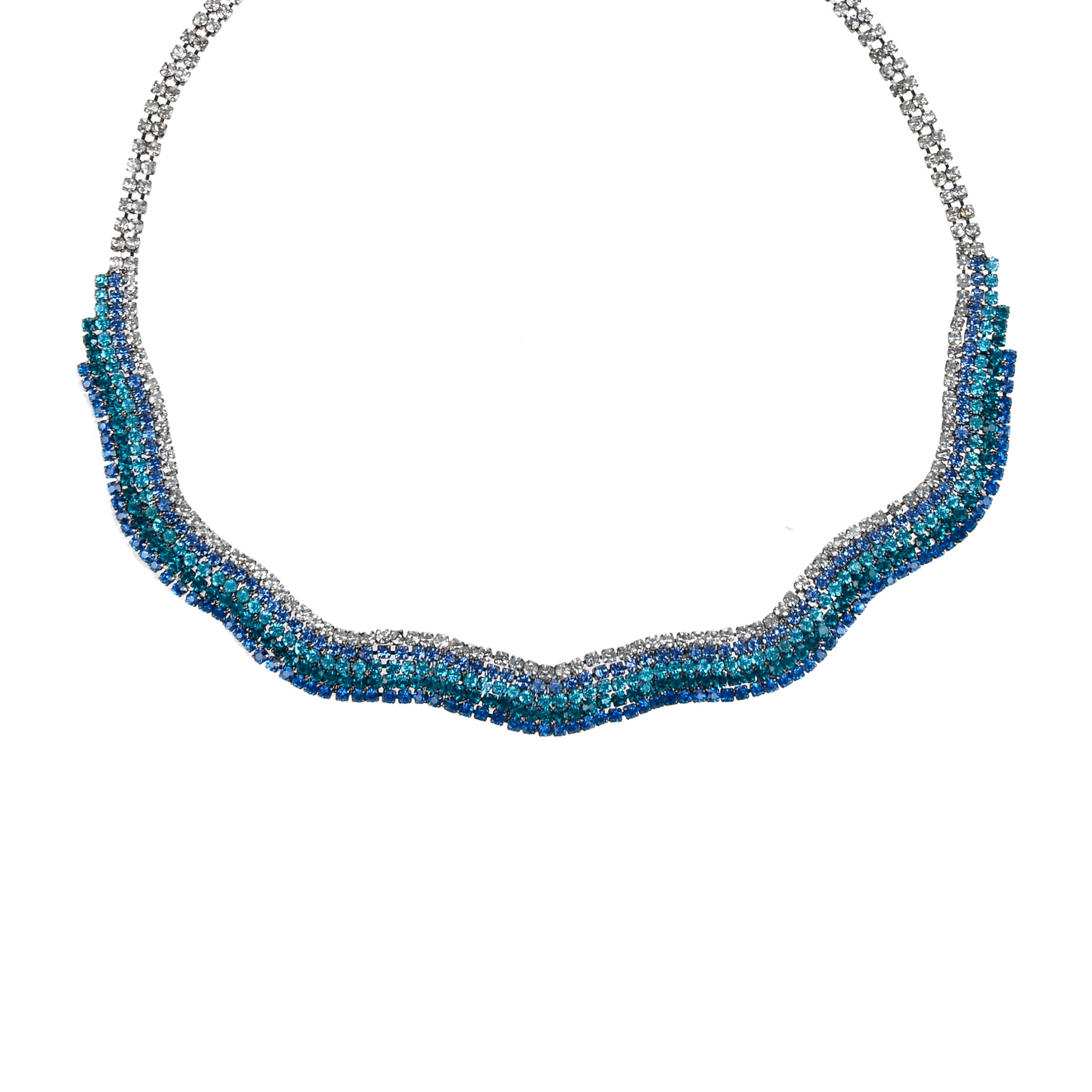 Gargantilla de cristal con diamantes de imitación N2922