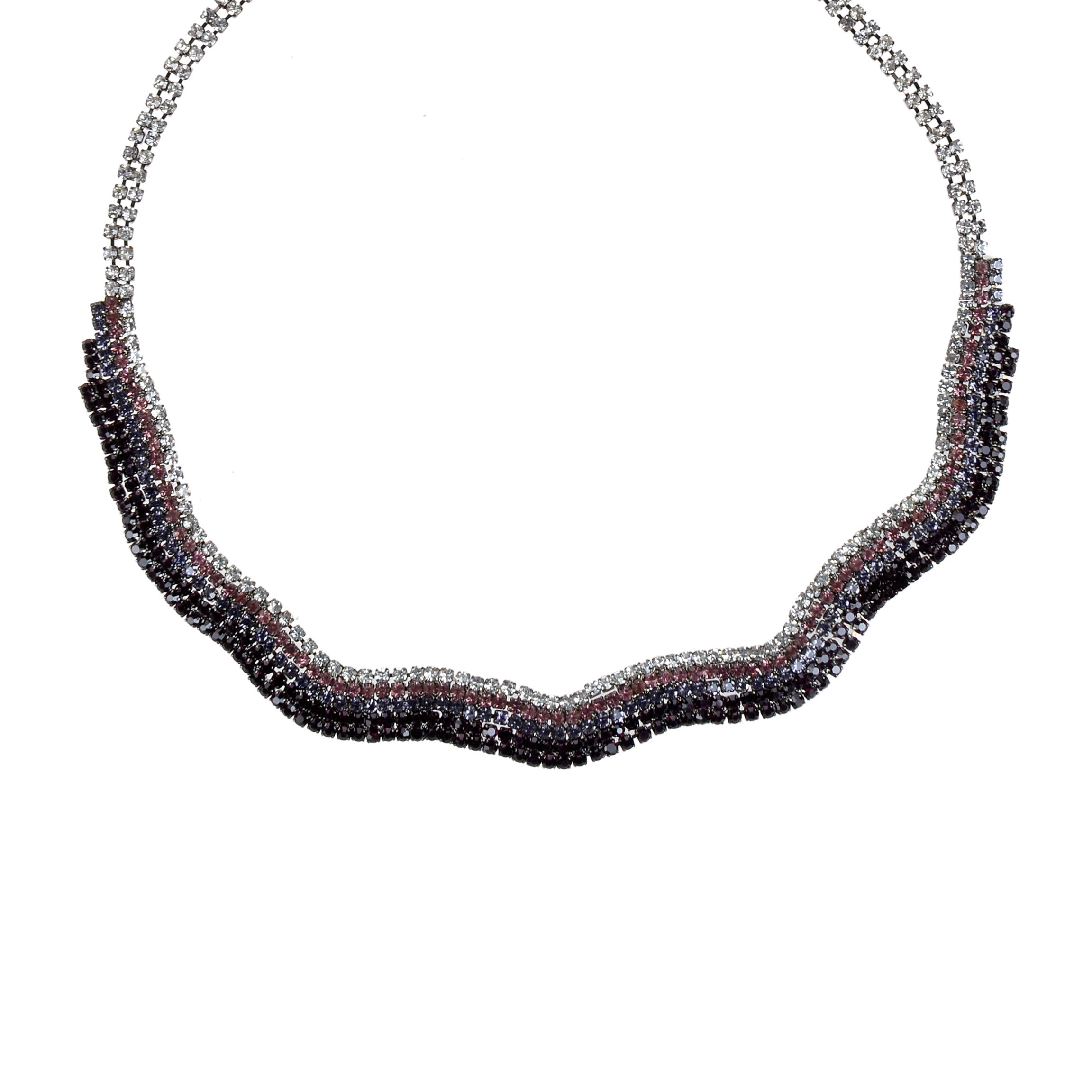 Gargantilla de cristal con diamantes de imitación N2922