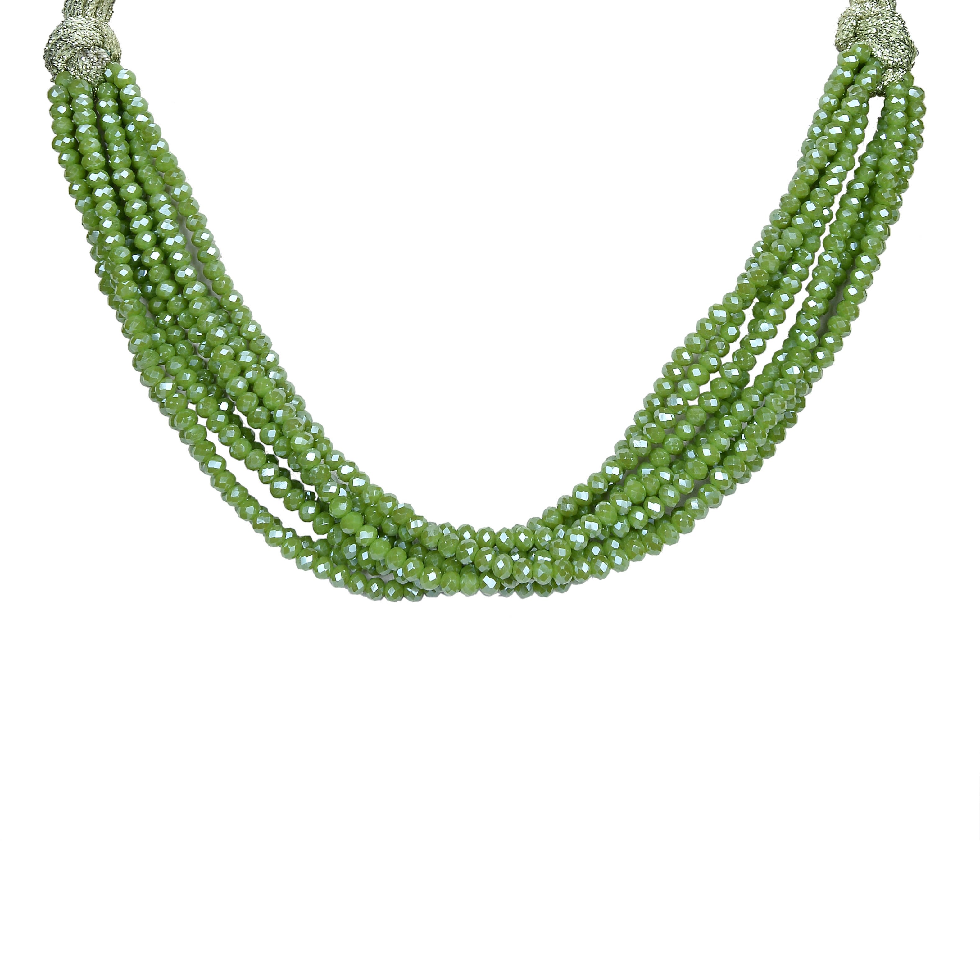 Collar corto con cuentas de cristal bohemio encantador N3031