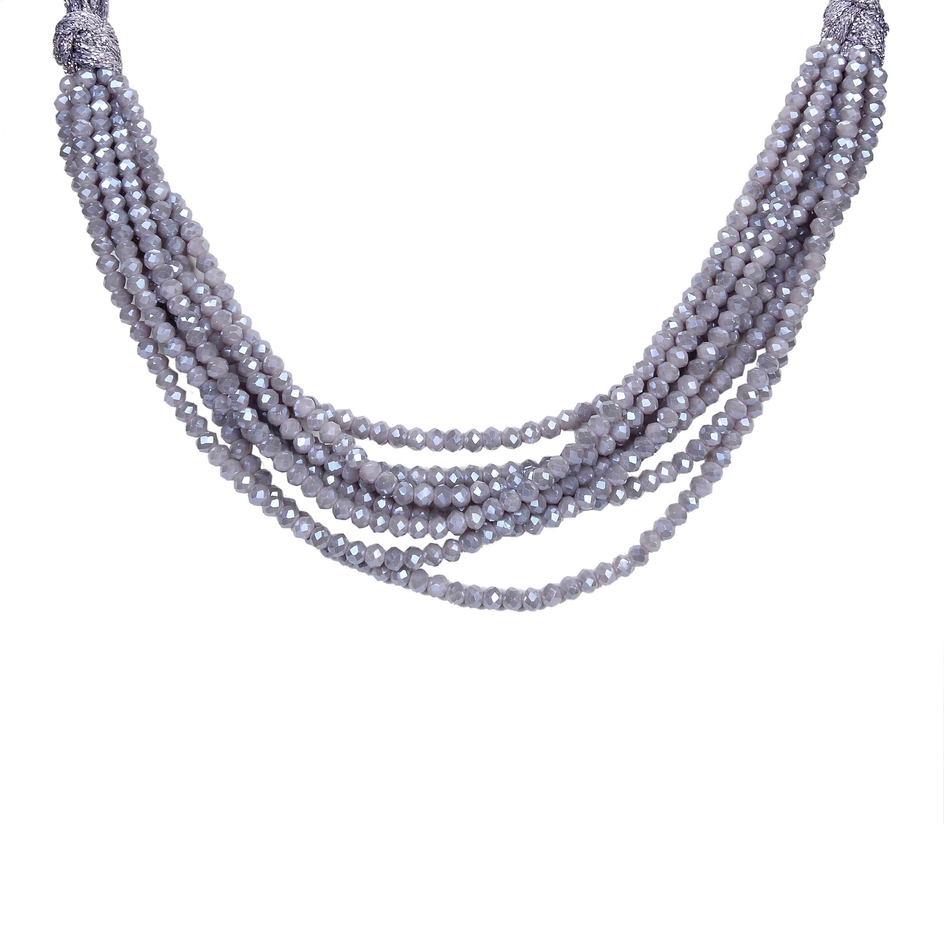 Collar corto con cuentas de cristal bohemio encantador N3031