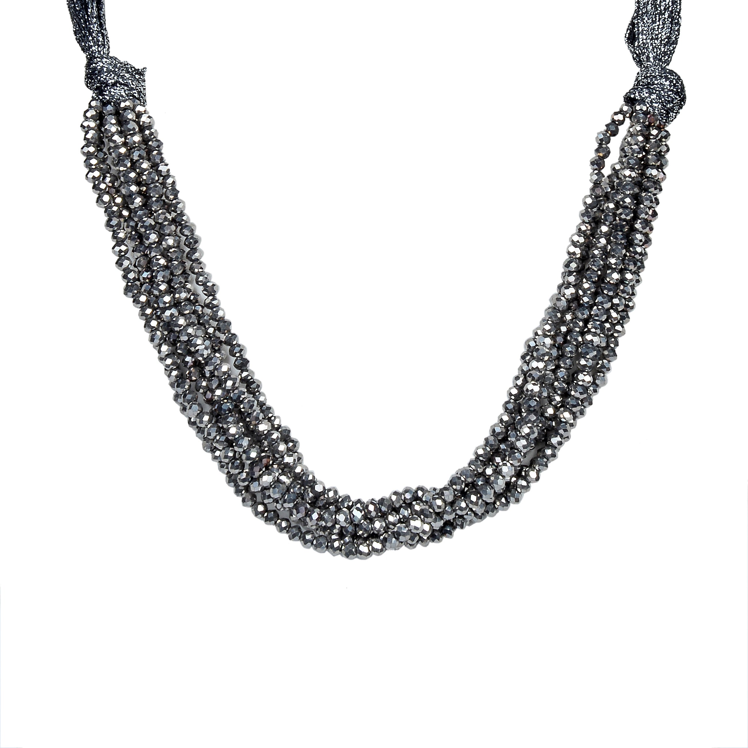 Collar corto con cuentas de cristal bohemio encantador N3031