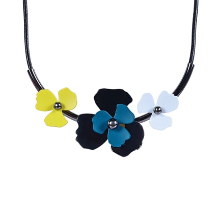 Collar con declaración de flores, joyería N3076