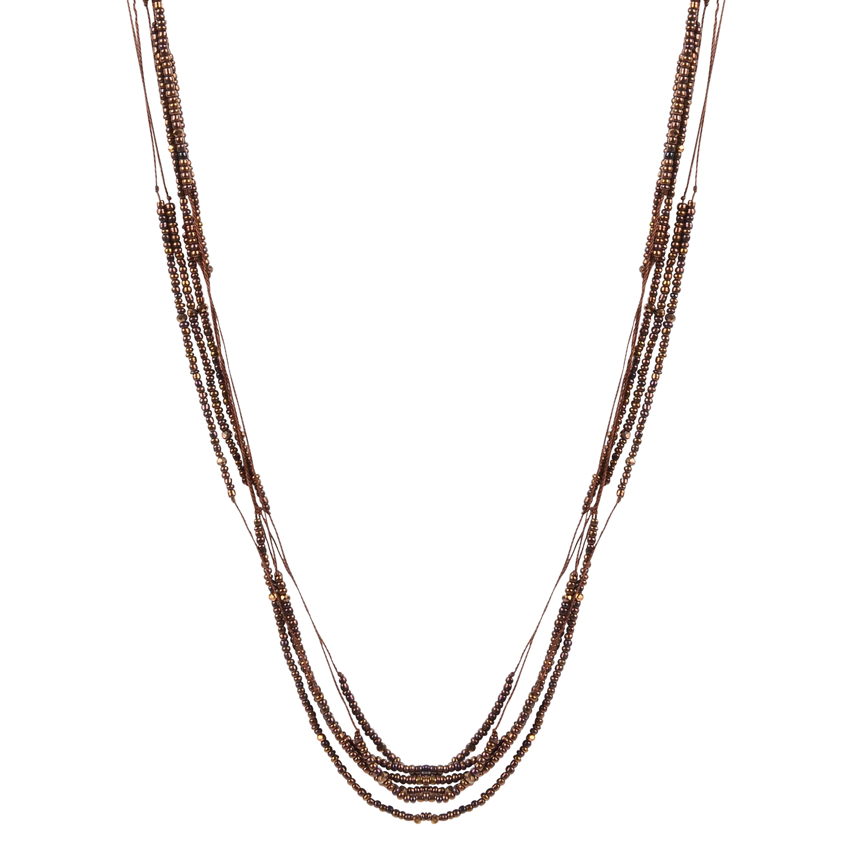 Collares largos con tiras de cuentas pequeñas para mujer N3108