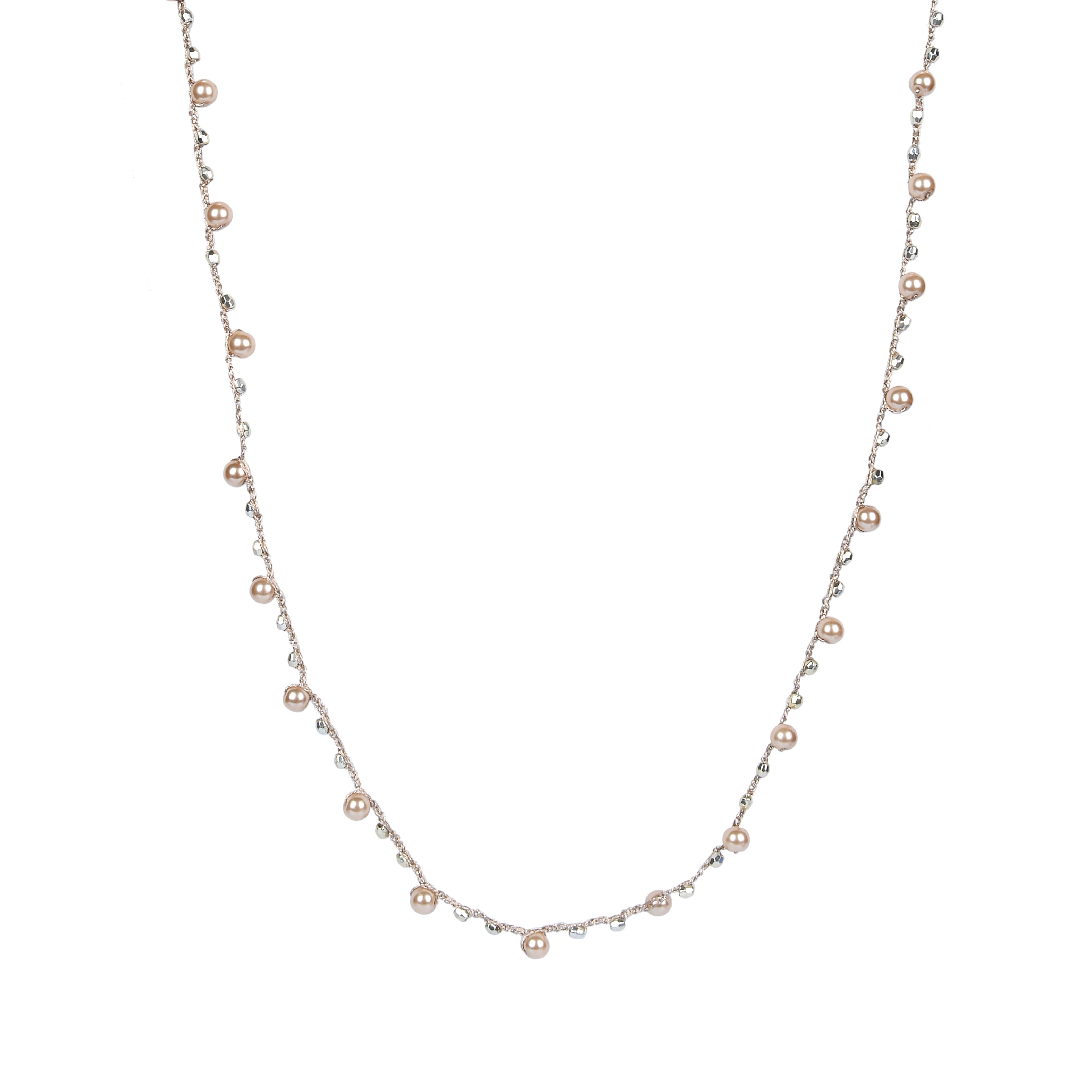 Collar largo de cuentas redondas de moda para colgante N3168