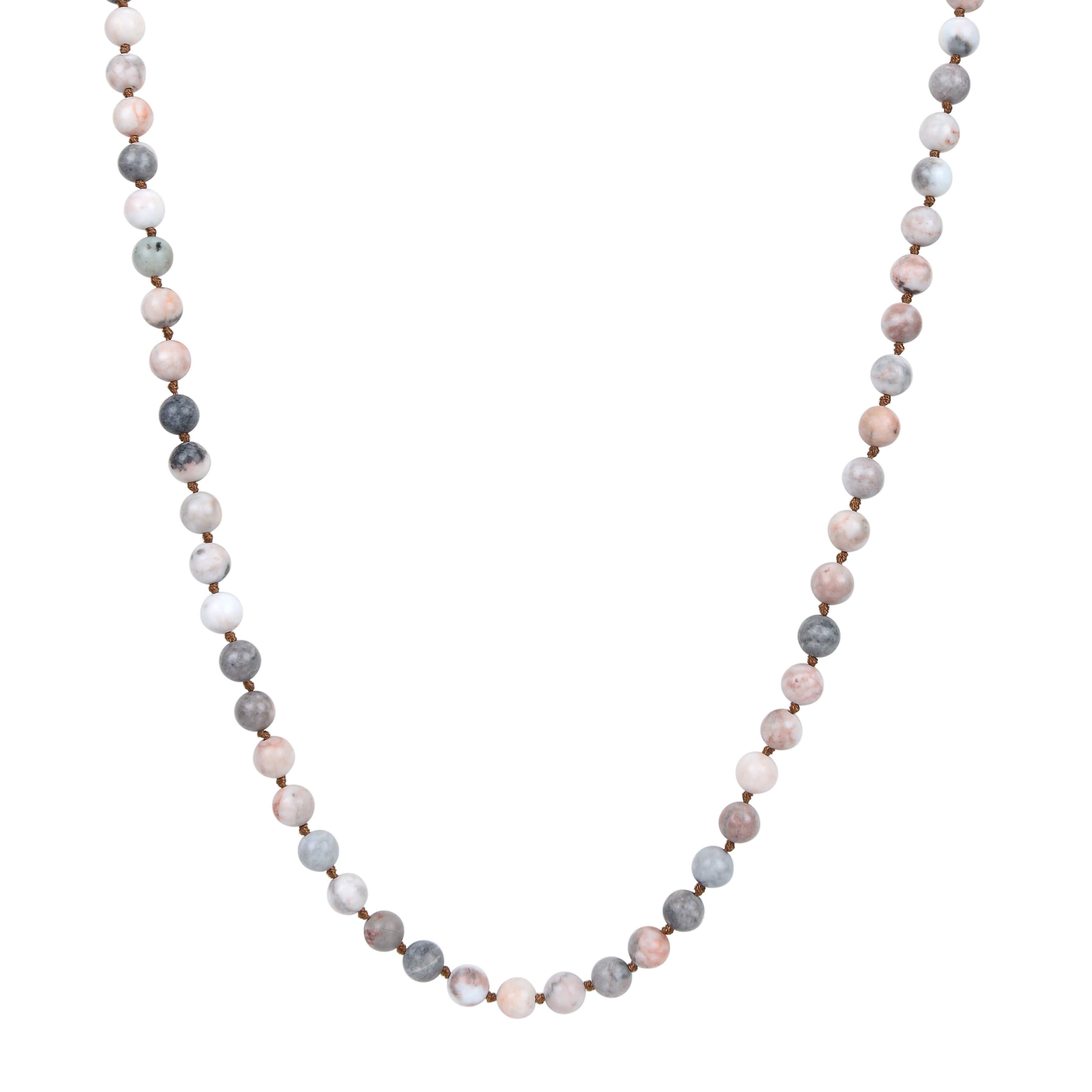 Dendritic Agate Stone Beaded Necklace N3180