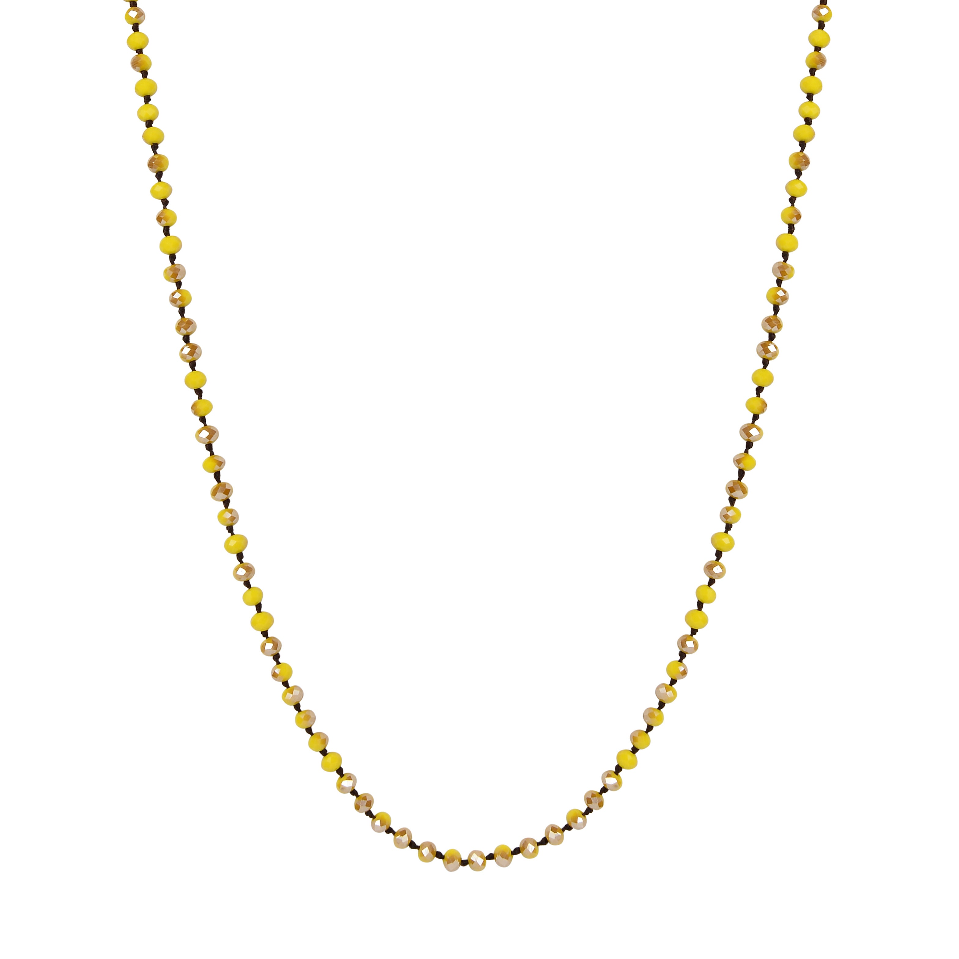 Collar llamativo de cuentas de cristal de 6 mm N3205