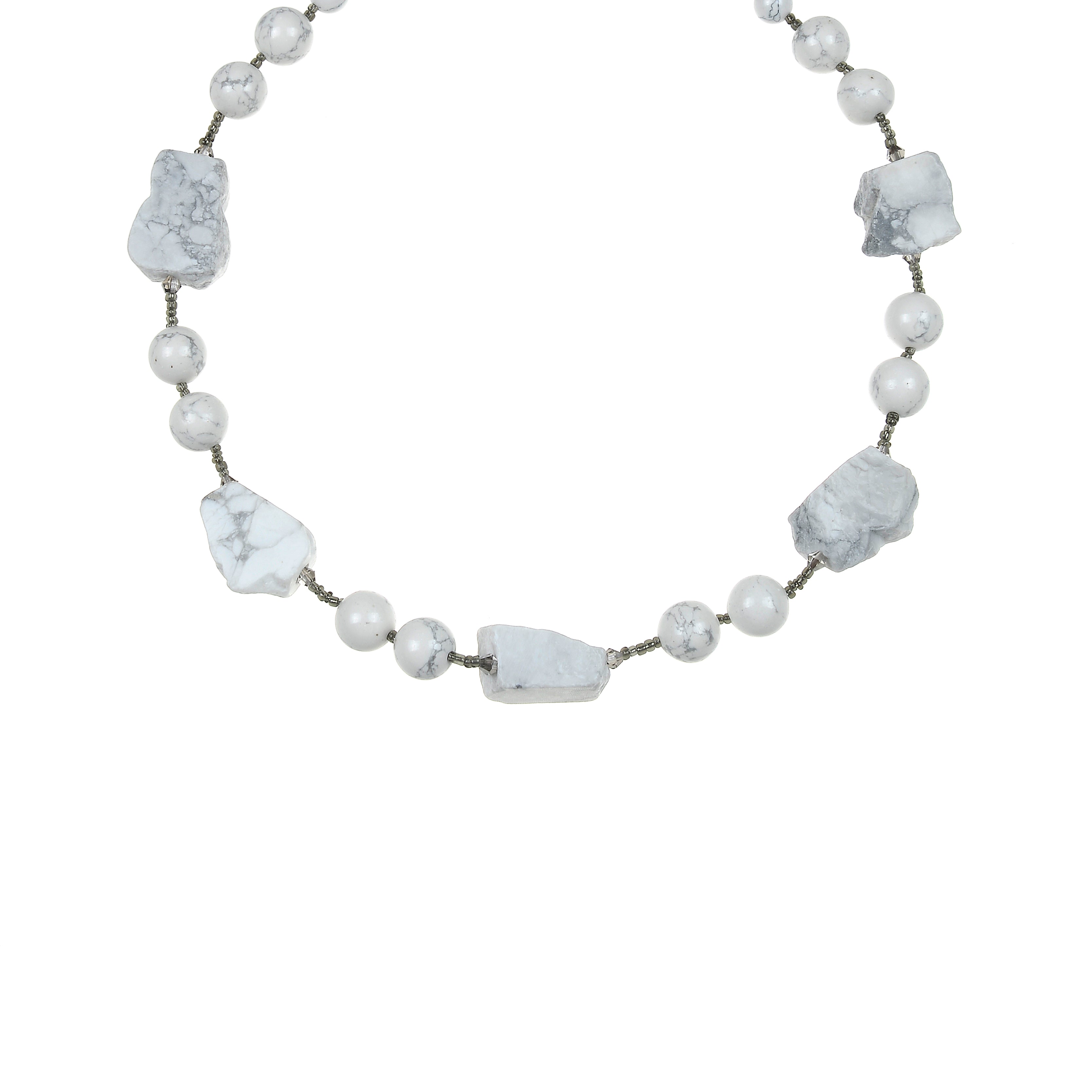 Natural Stone Beads Irregular Necklace N3299