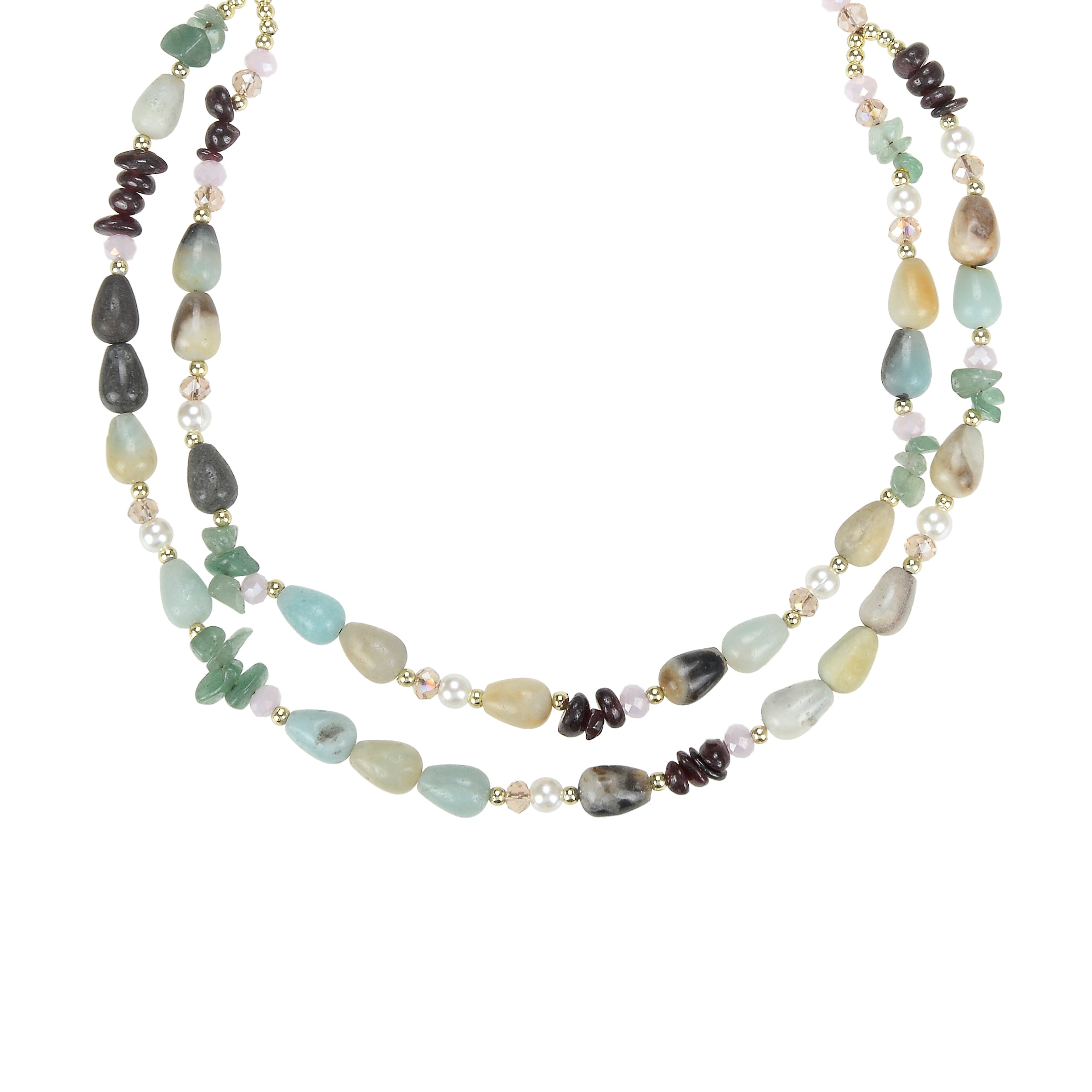 Charming Natural Stone Short Necklaces N3357